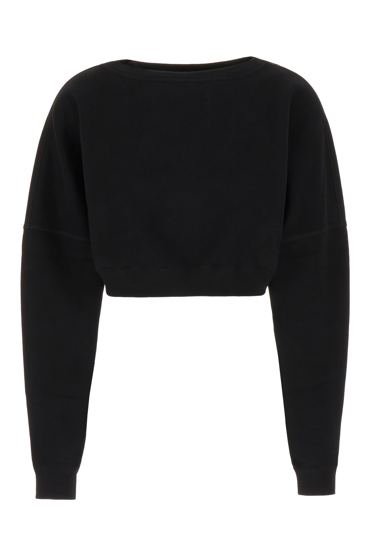 Shop Saint Laurent Black Cotton Sweatshirt In Nero