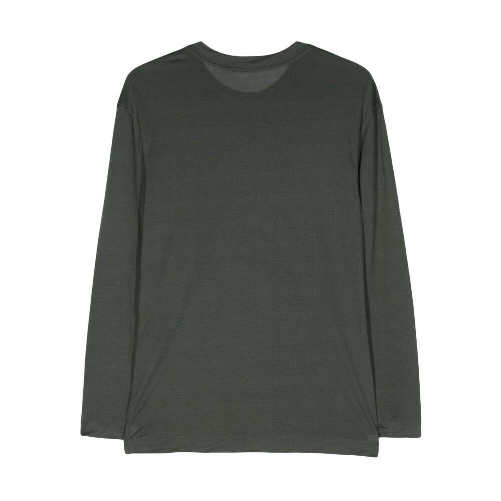 Shop Lemaire Long-sleeved Crewneck T-shirt In Asphalt