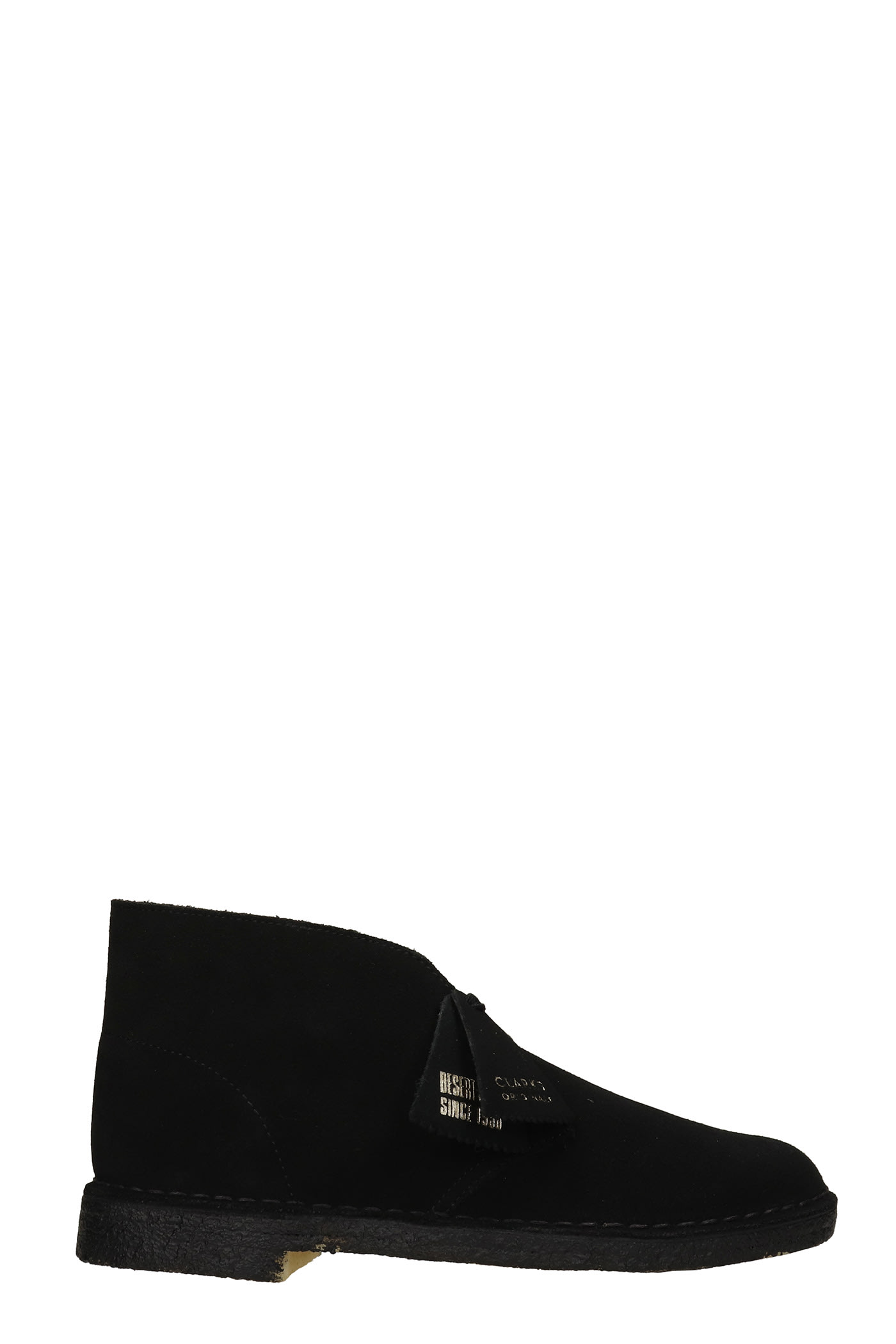 Clarks Desert Boot M Lace Up Shoes In Black Suede