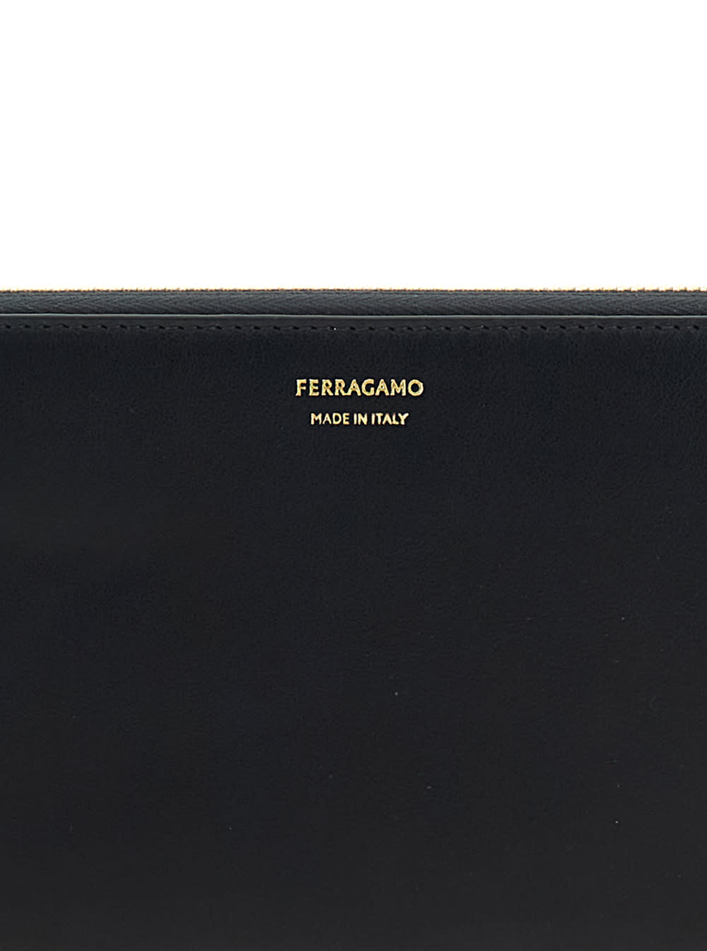 Ferragamo 'continental' Black Wallet With Logo Lettering On The Front In Leather Woman In Black