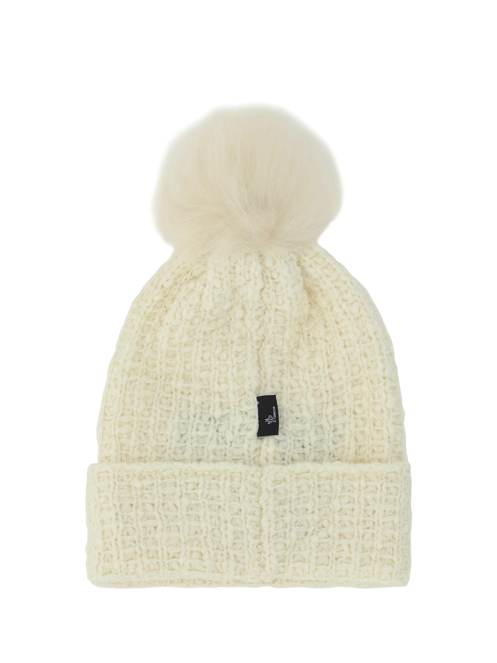 Shop Moncler Beanie Hat In Natural