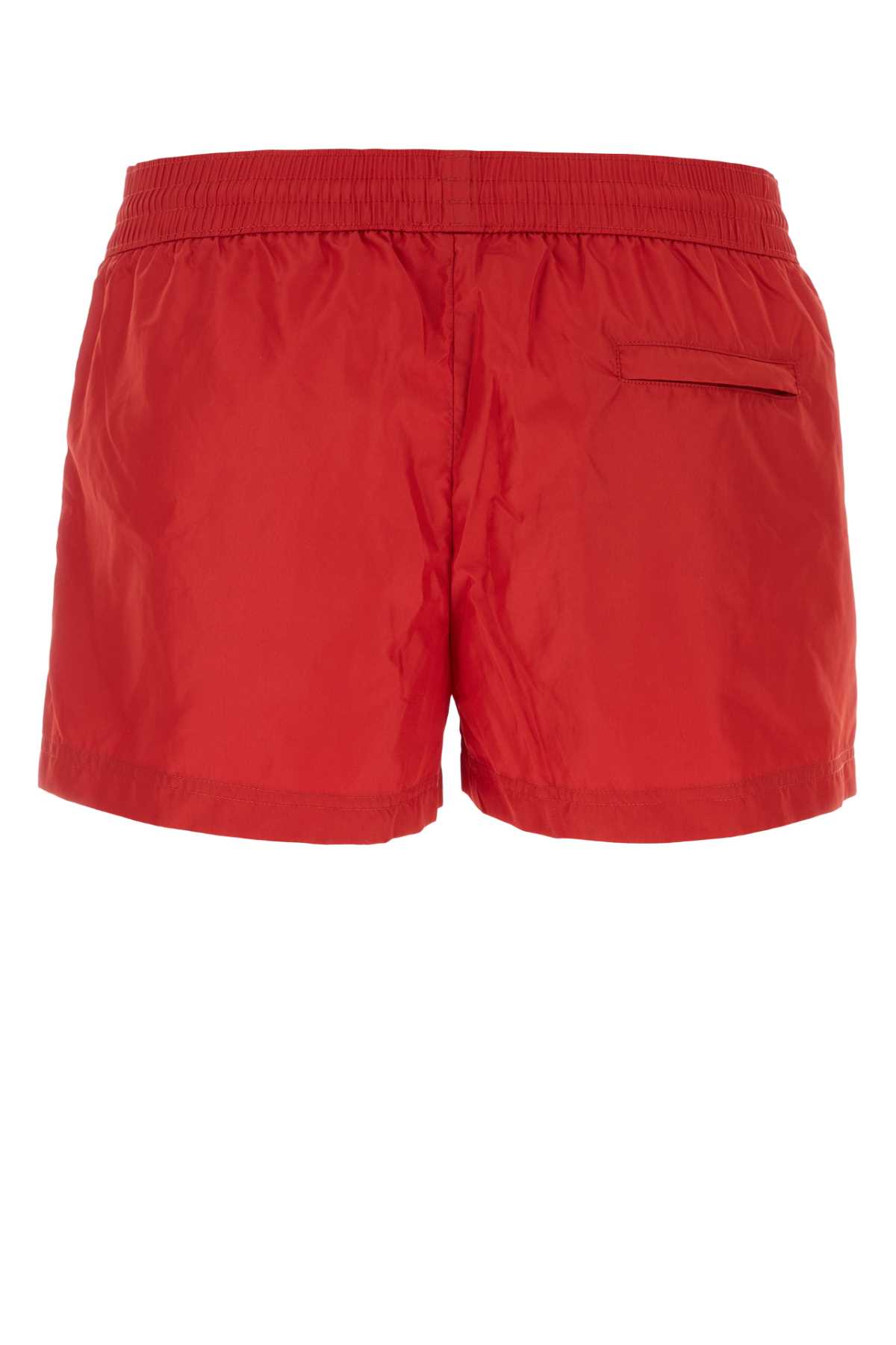 Shop Dolce & Gabbana Red Polyester Swimming Shorts In R2254