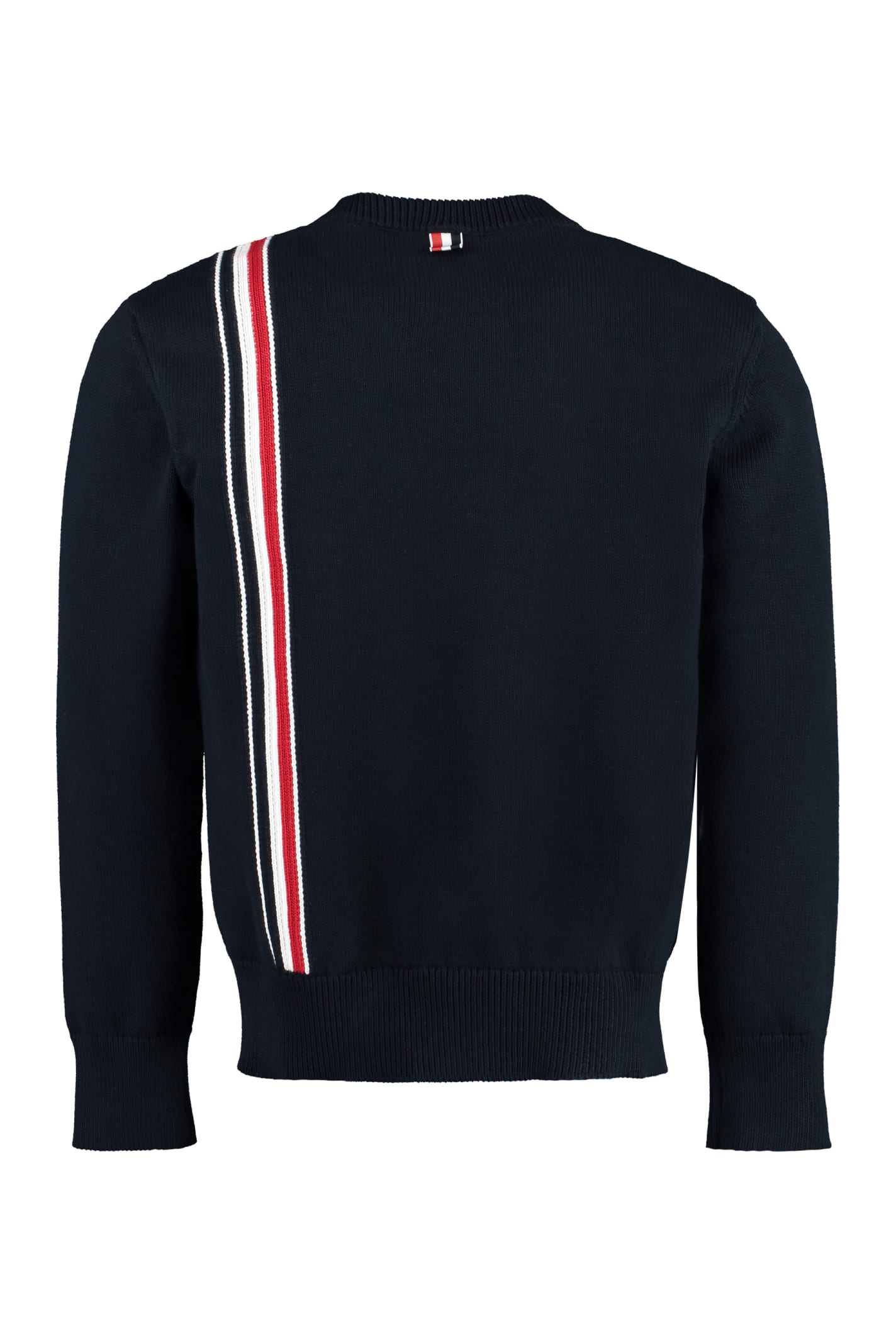 Shop Thom Browne Cotton Crew-neck Sweater In Blue