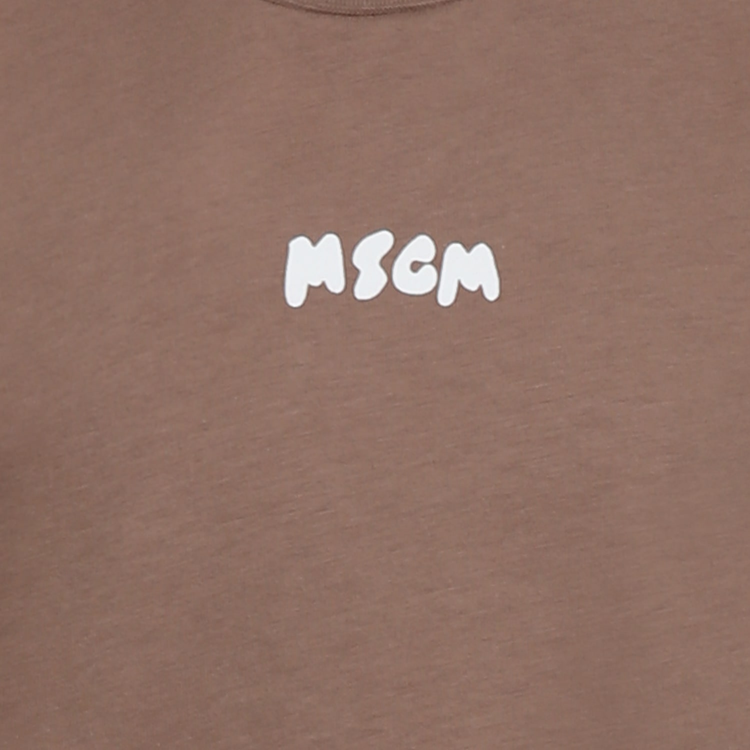 Msgm Brown Tank Top For Boy With Logo In Brown