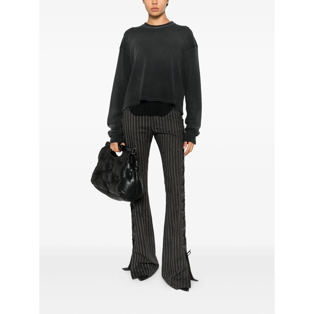 Ann Demeulemeester Black Tops Women In Gray