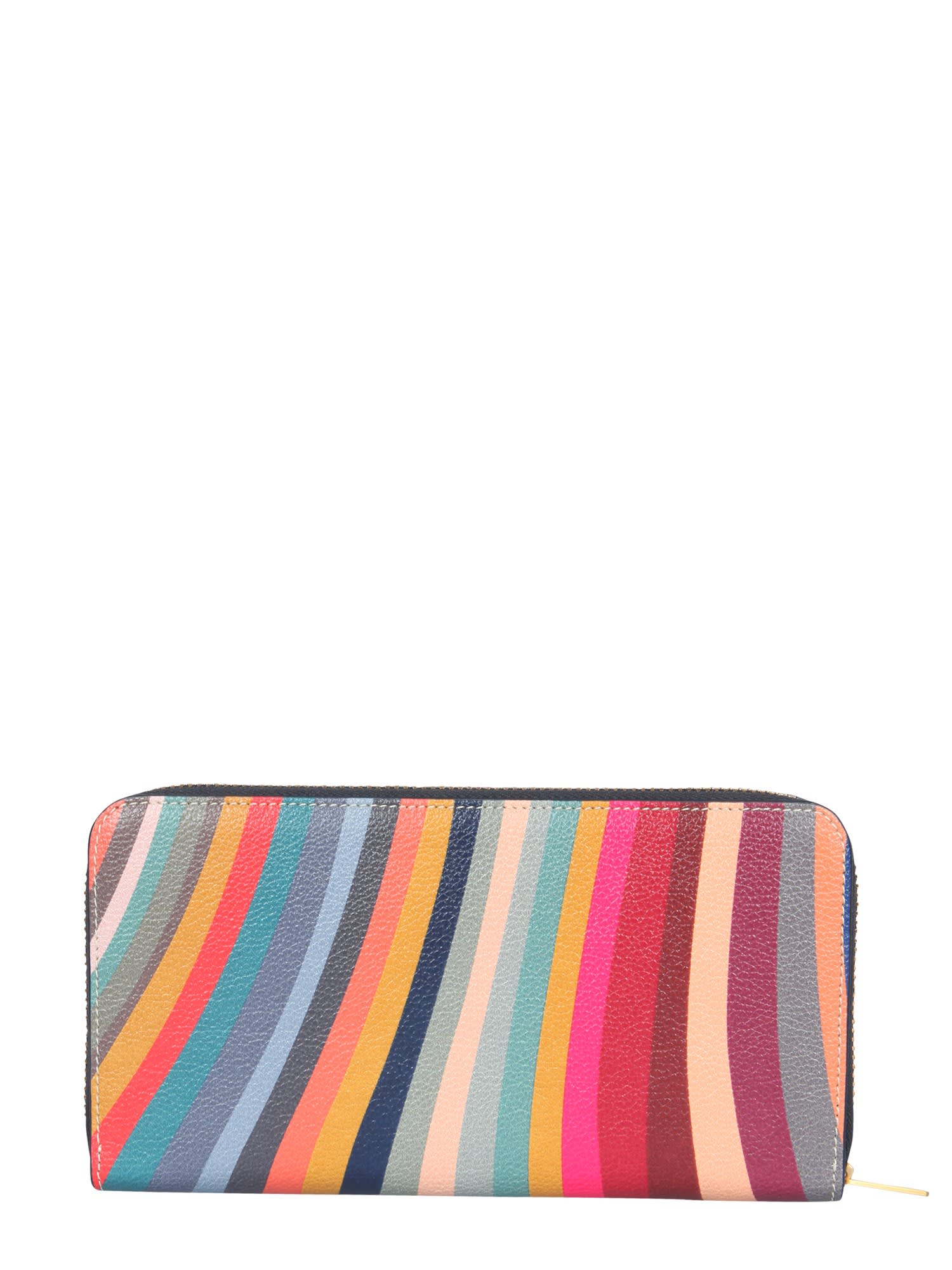 Shop Paul Smith Large Wallet With Zip In Multicolour