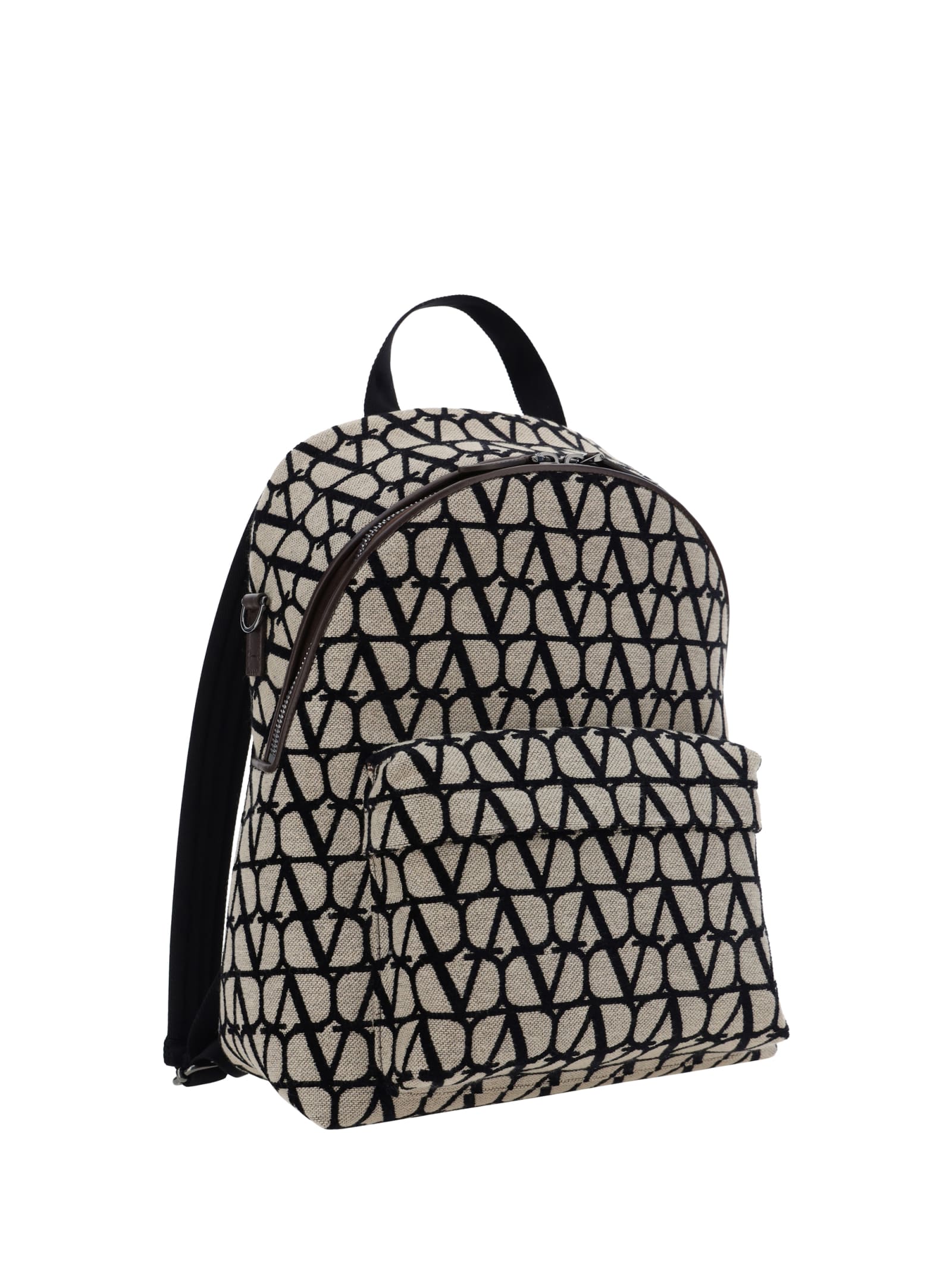 Shop Valentino Vlogo Backpack In Beige