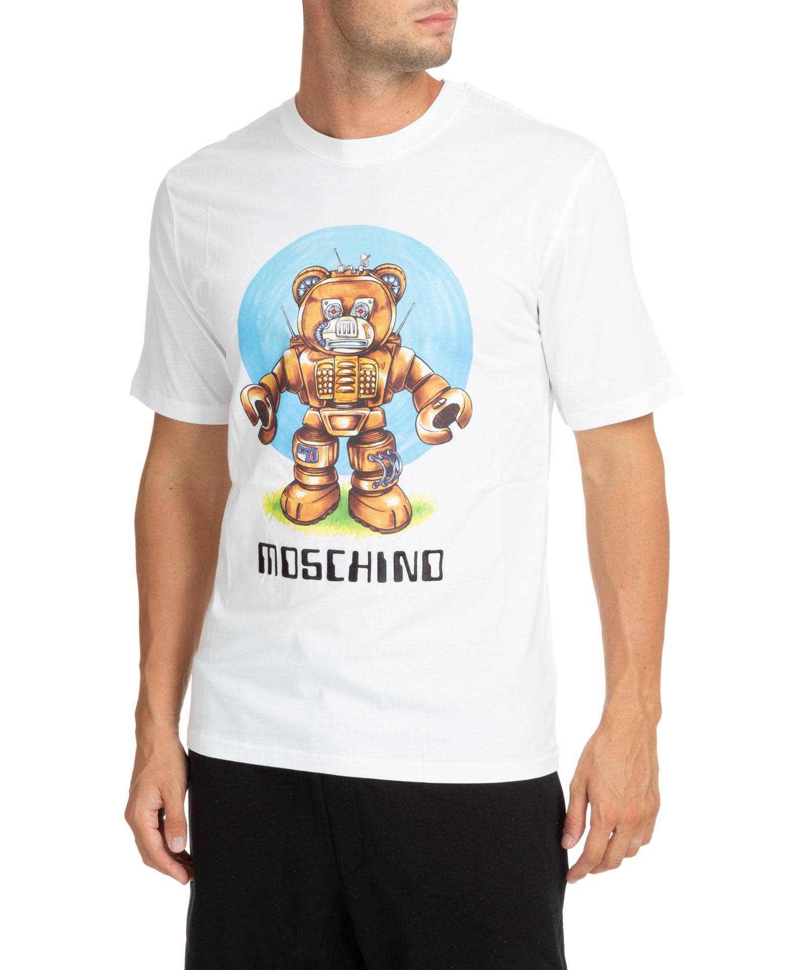 Moschino Robot Bear Cotton T-shirt Moschino