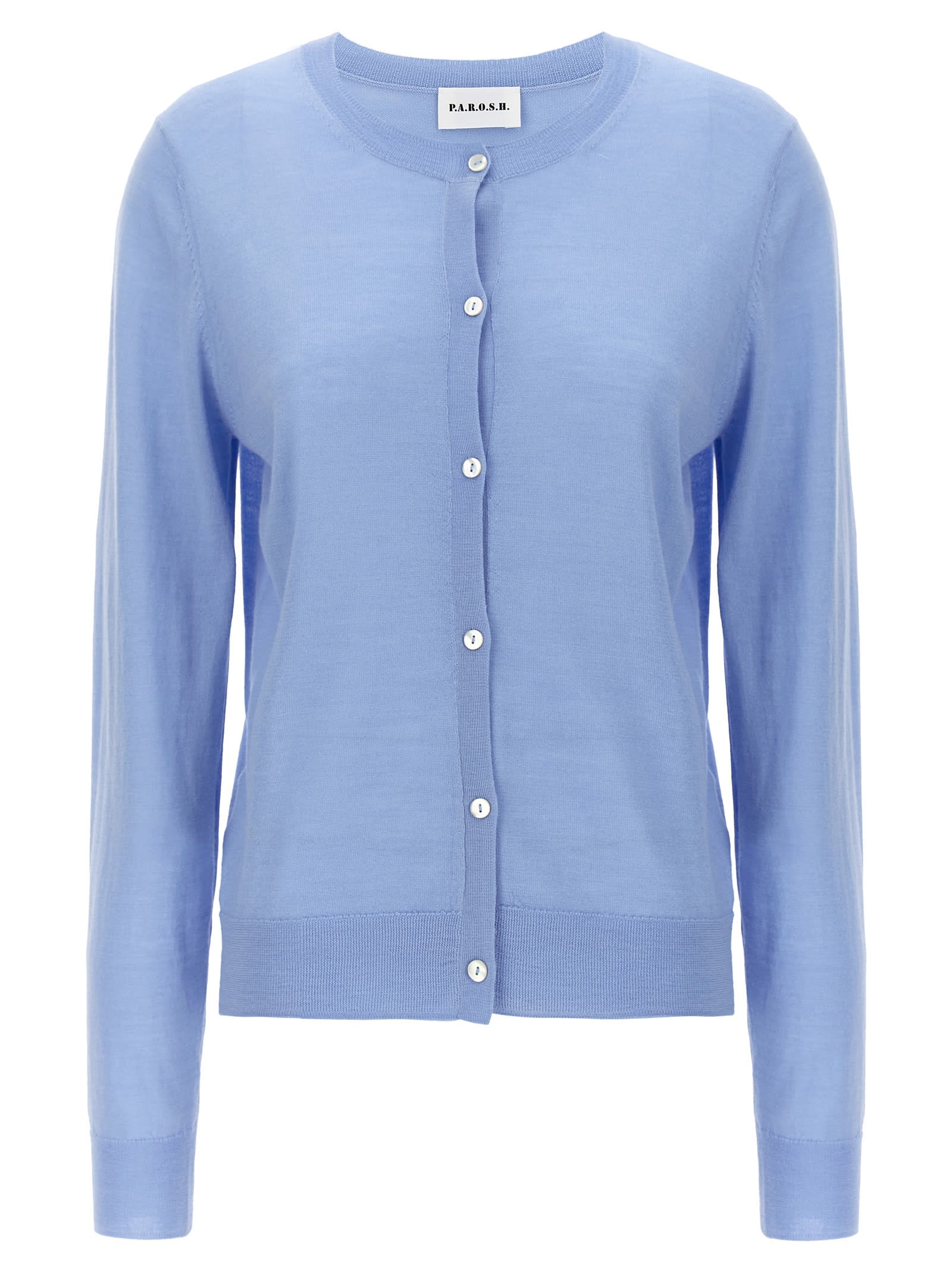 Shop P.a.r.o.s.h Linfa Cardigan In Azzurro