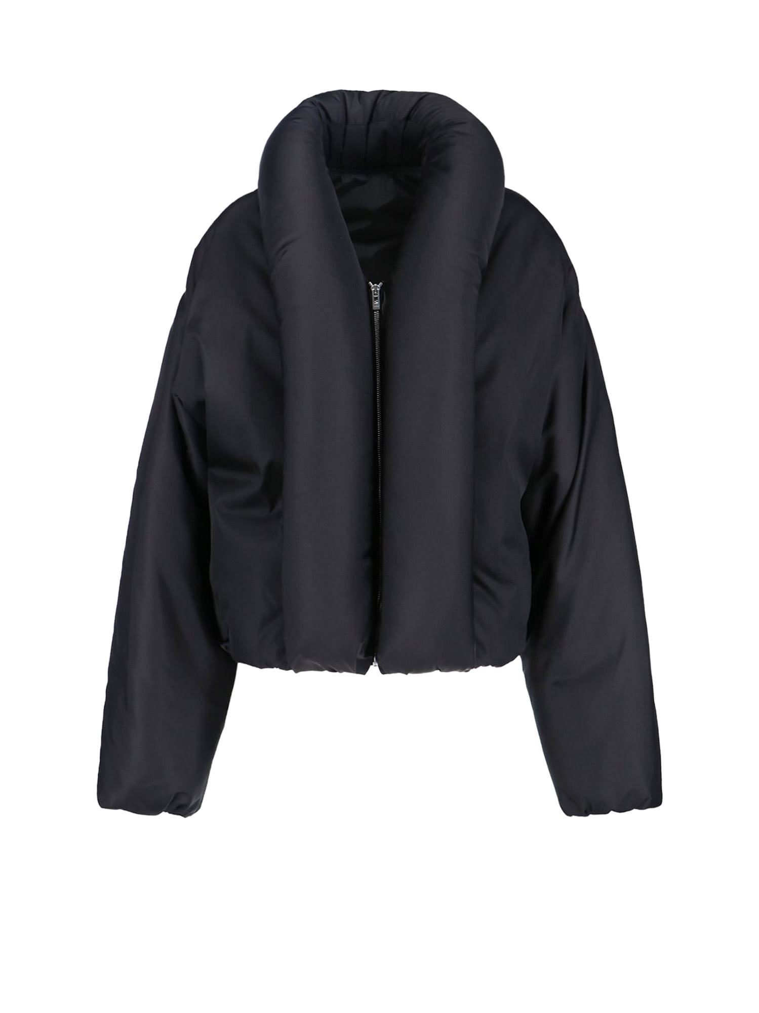 Alaïa Padded Taffeta Bomber Jacket In Black