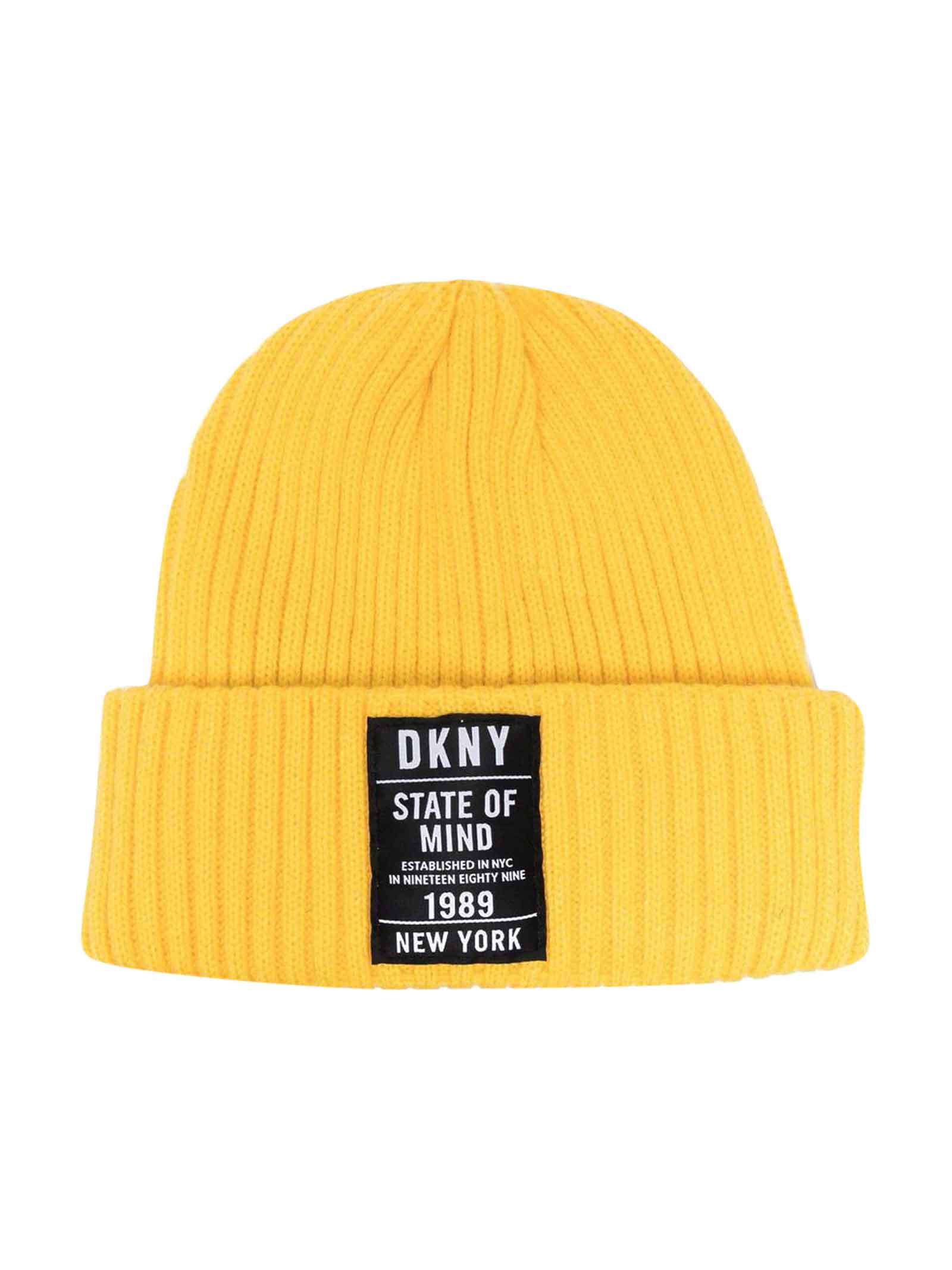 DKNY Ribbed Yellow Cap