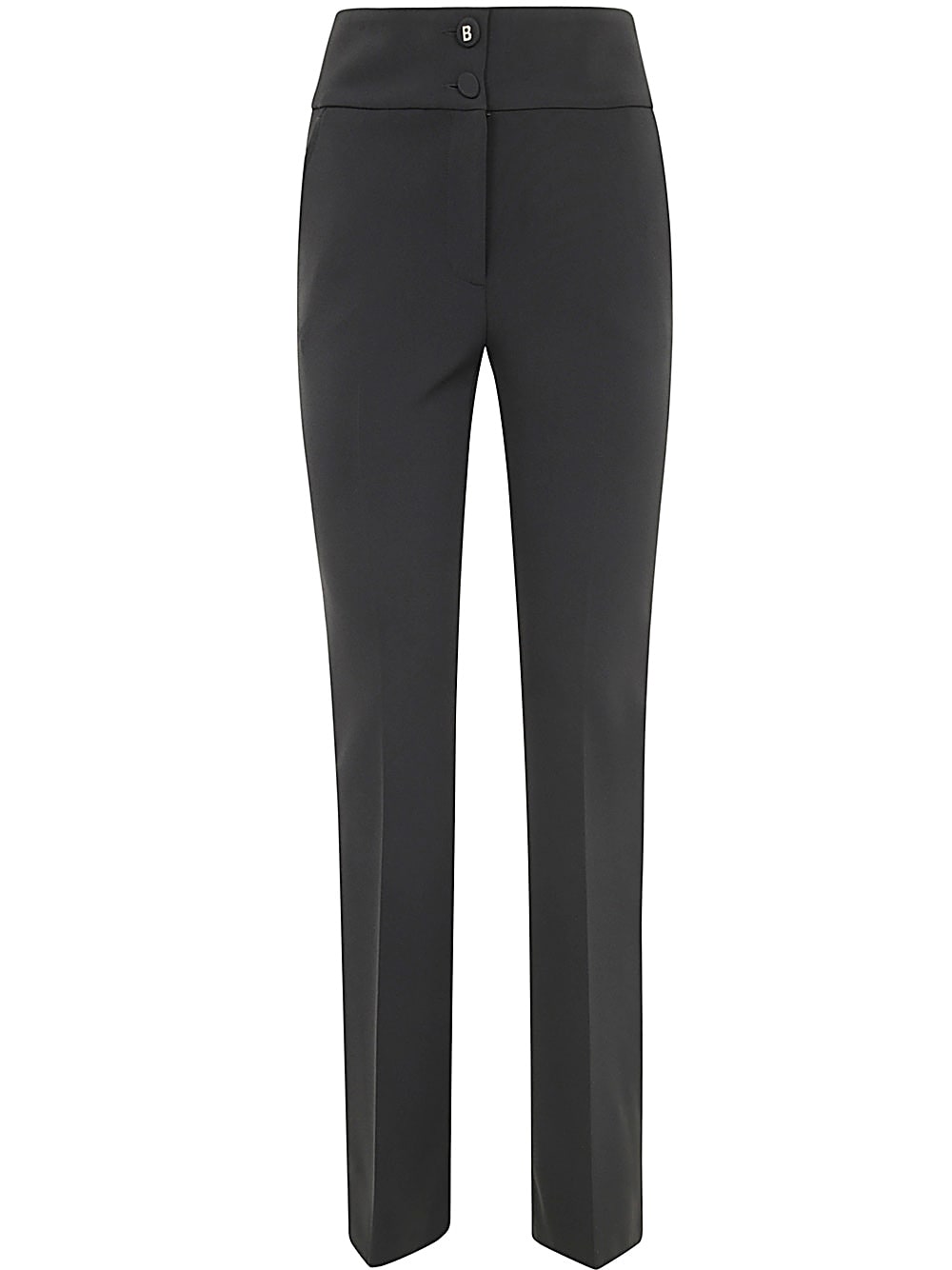 Flare Crepe Stretch Trousers