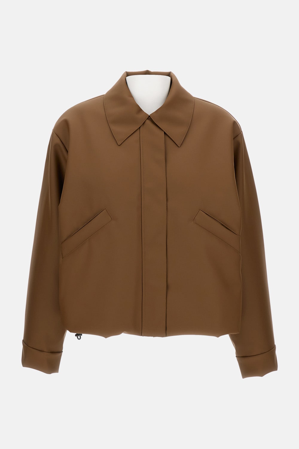 Kassl Editions Bomber Short Rubber In Brown