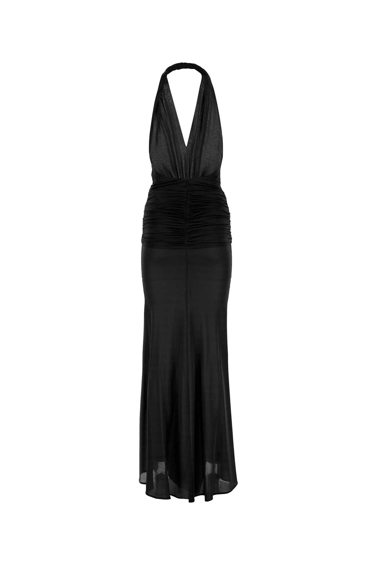 Blumarine Black Jersey Dress In Nero