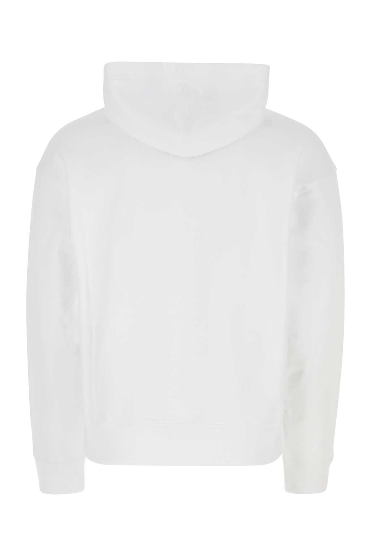 Moschino White Cotton Sweatshirt In 1001