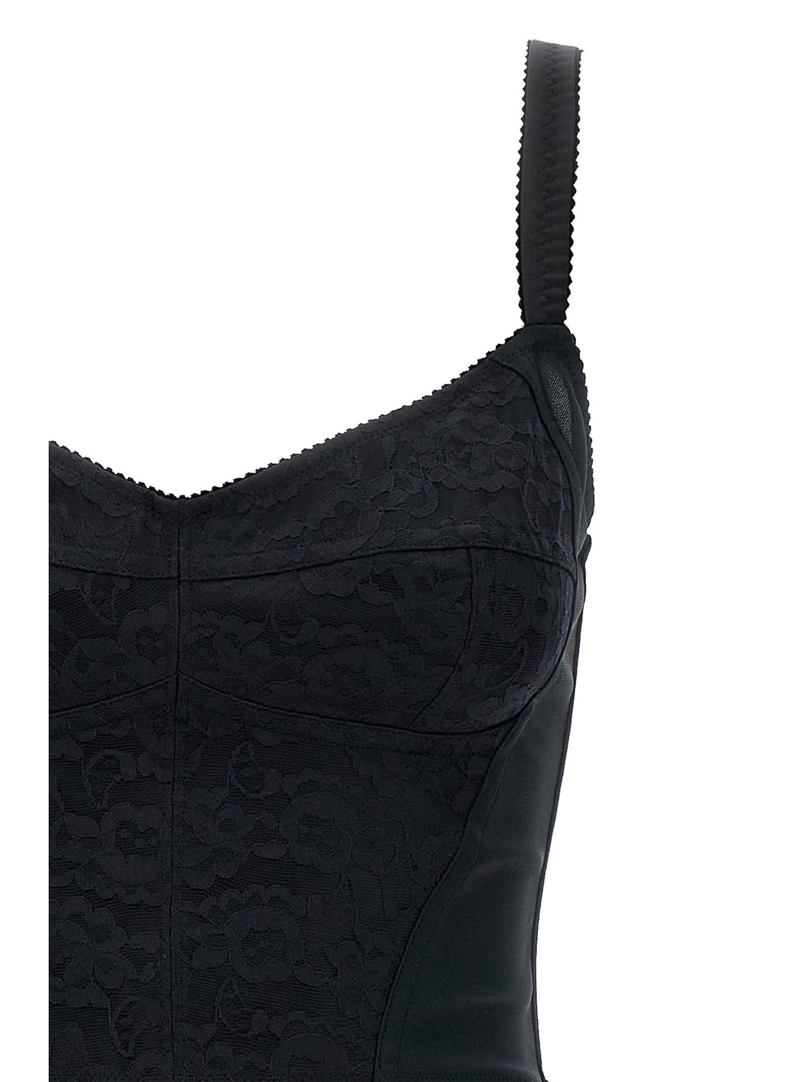 Shop Dolce & Gabbana Mini Dress In Black