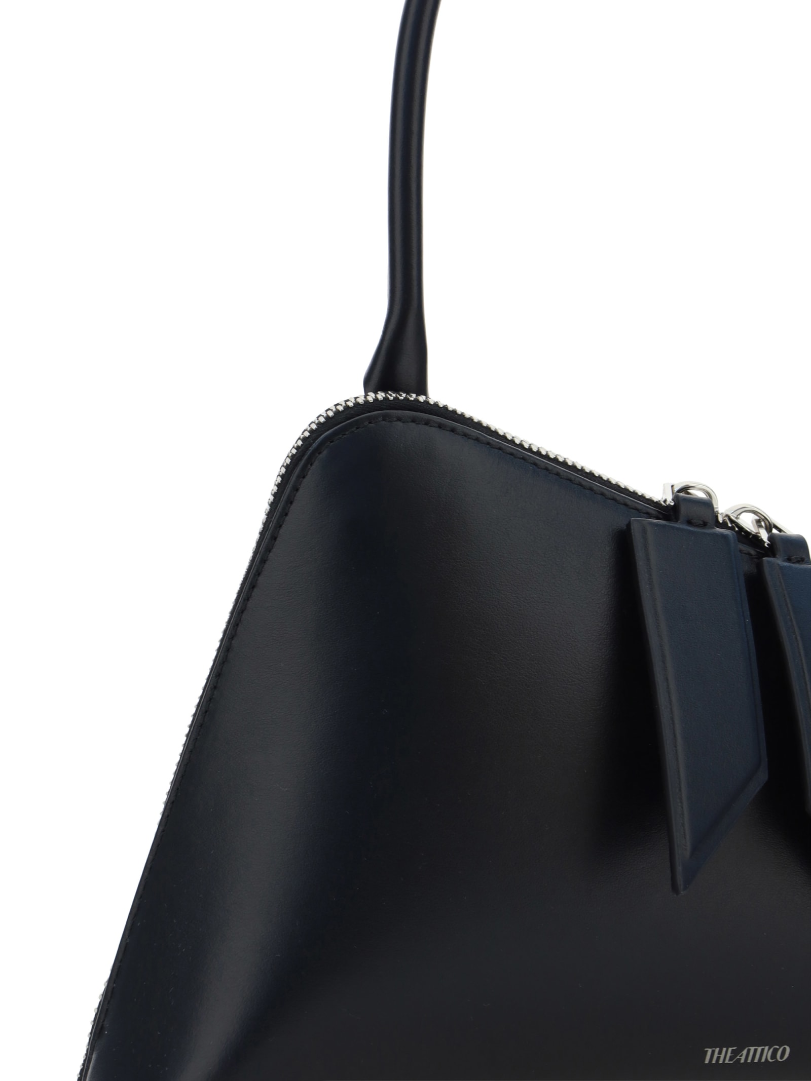 Shop Attico Sunrise Shoulder Bag In Black