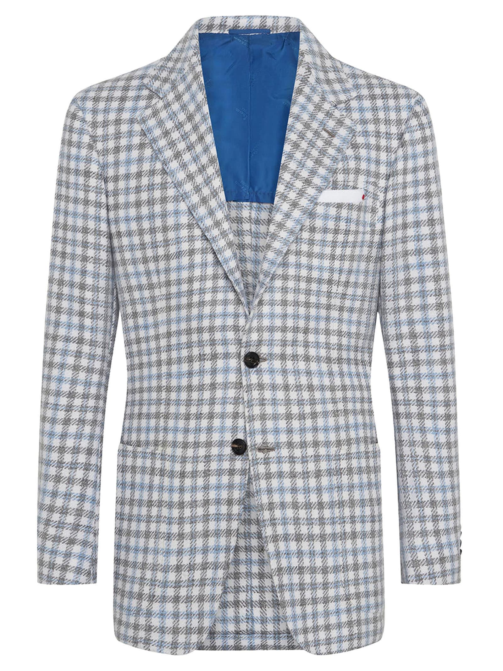 Shop Kiton Jacket Cashmere In White