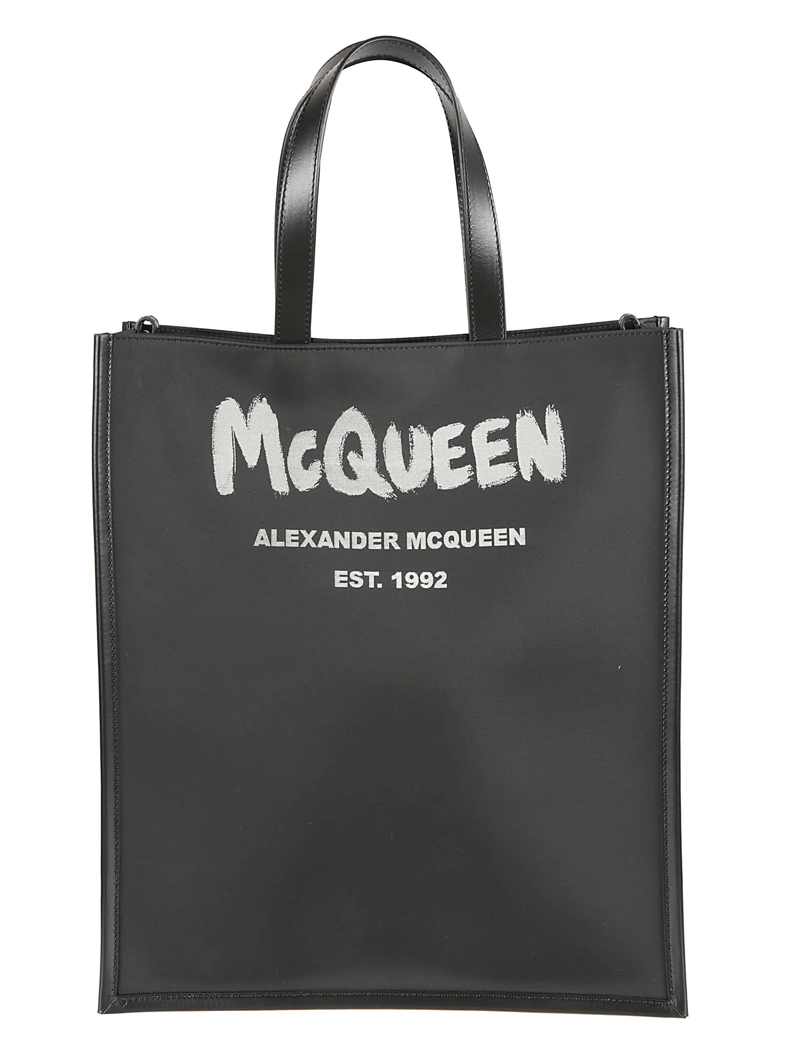 Alexander McQueen Logo Print Shopping Tote