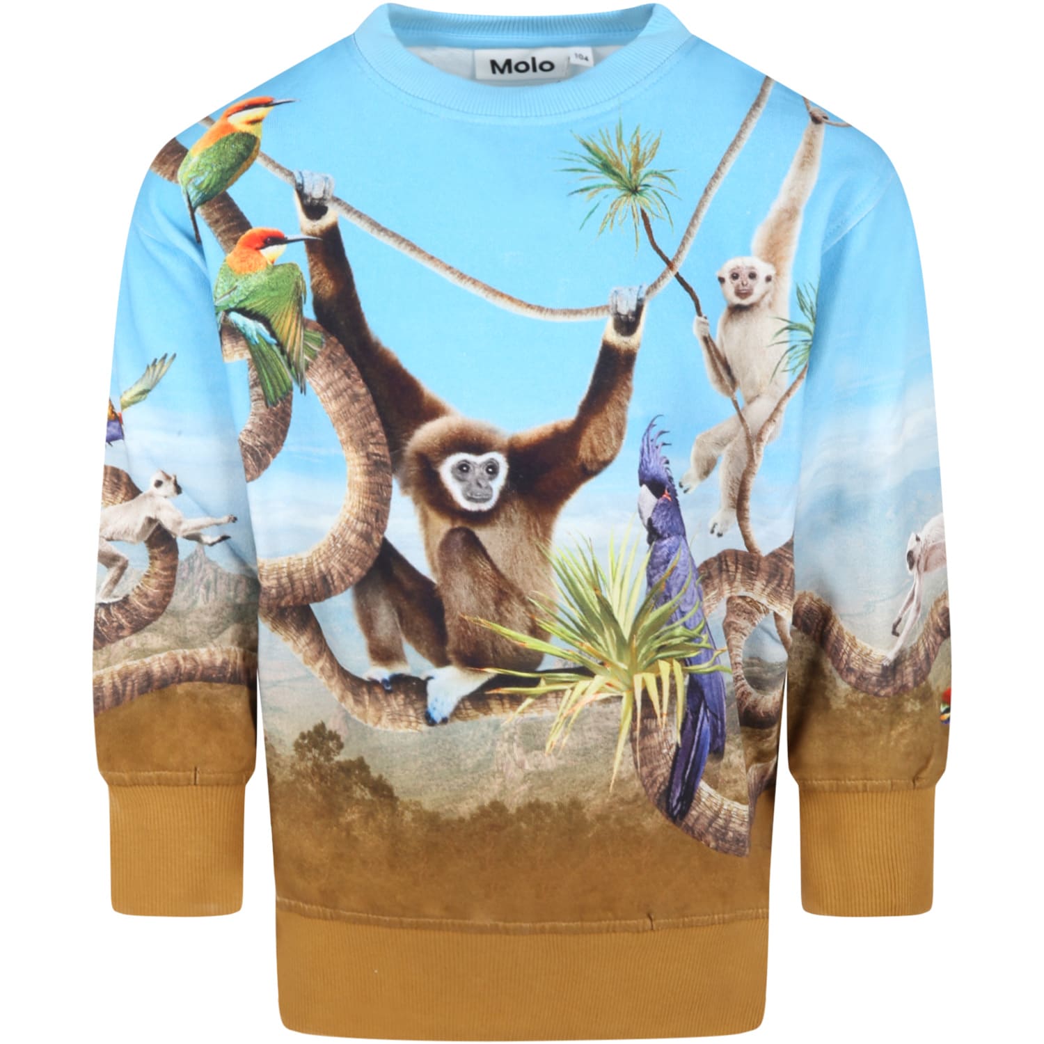 Molo Multicolor Sweatshirt For Kids With Animals