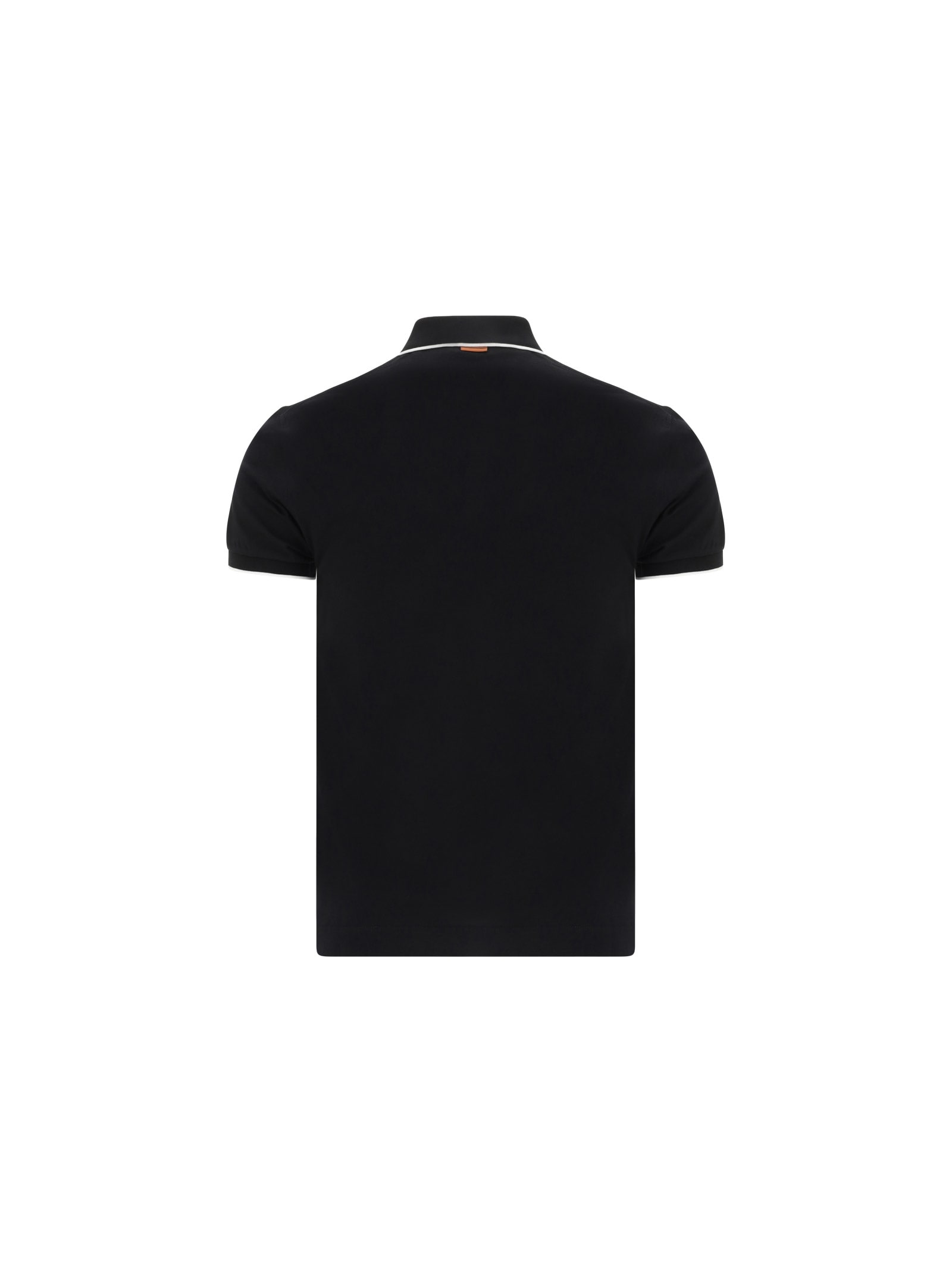 Shop Zegna Polo Shirt  In Black