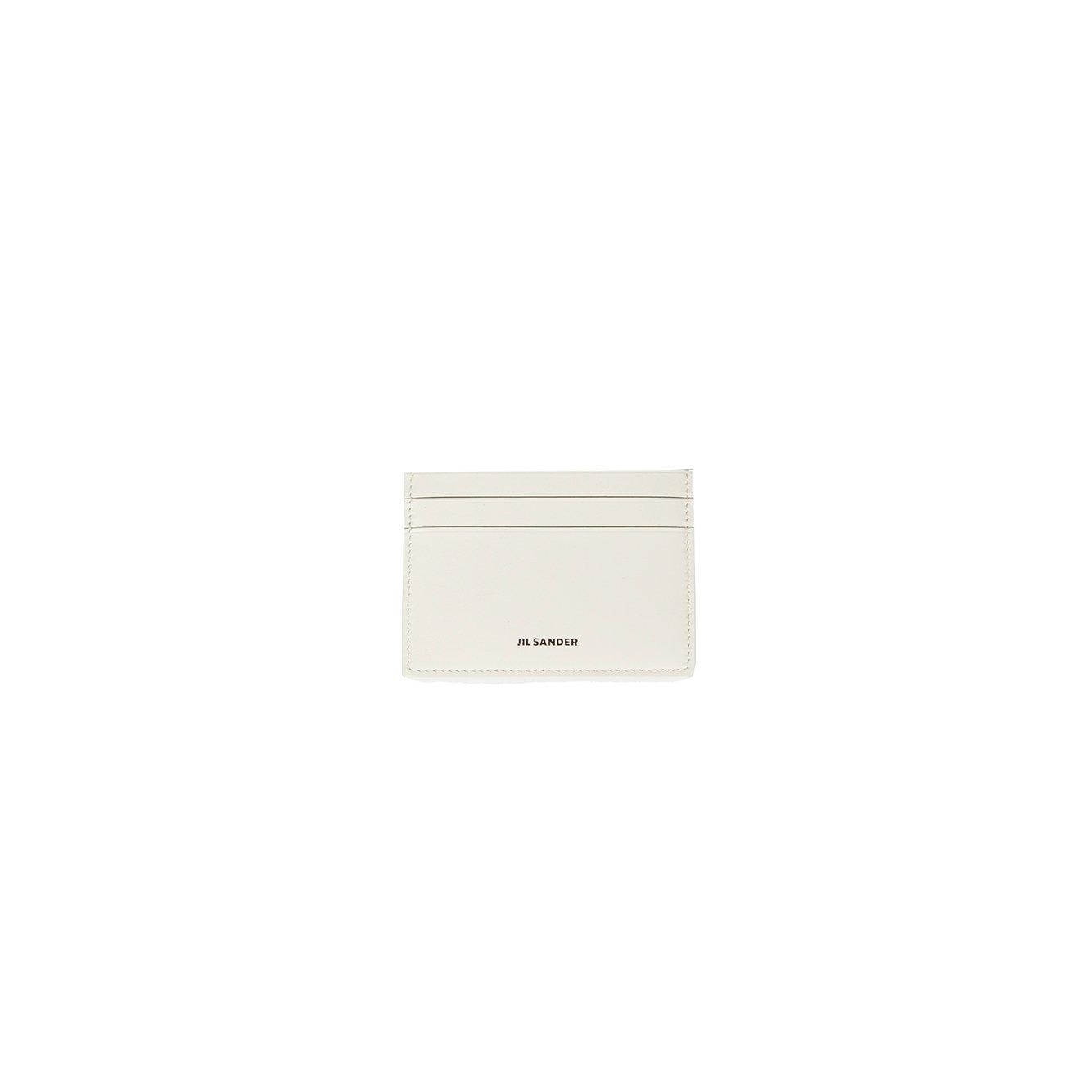 Shop Jil Sander Logo-stamp Cardholder In Bianco