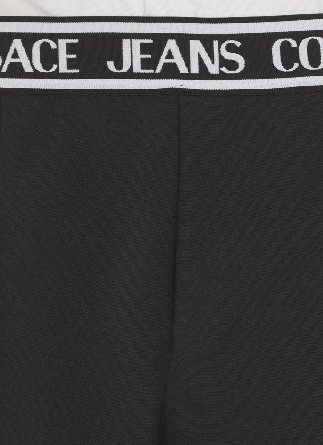 Shop Versace Jeans Couture Trousers With Logo In Black