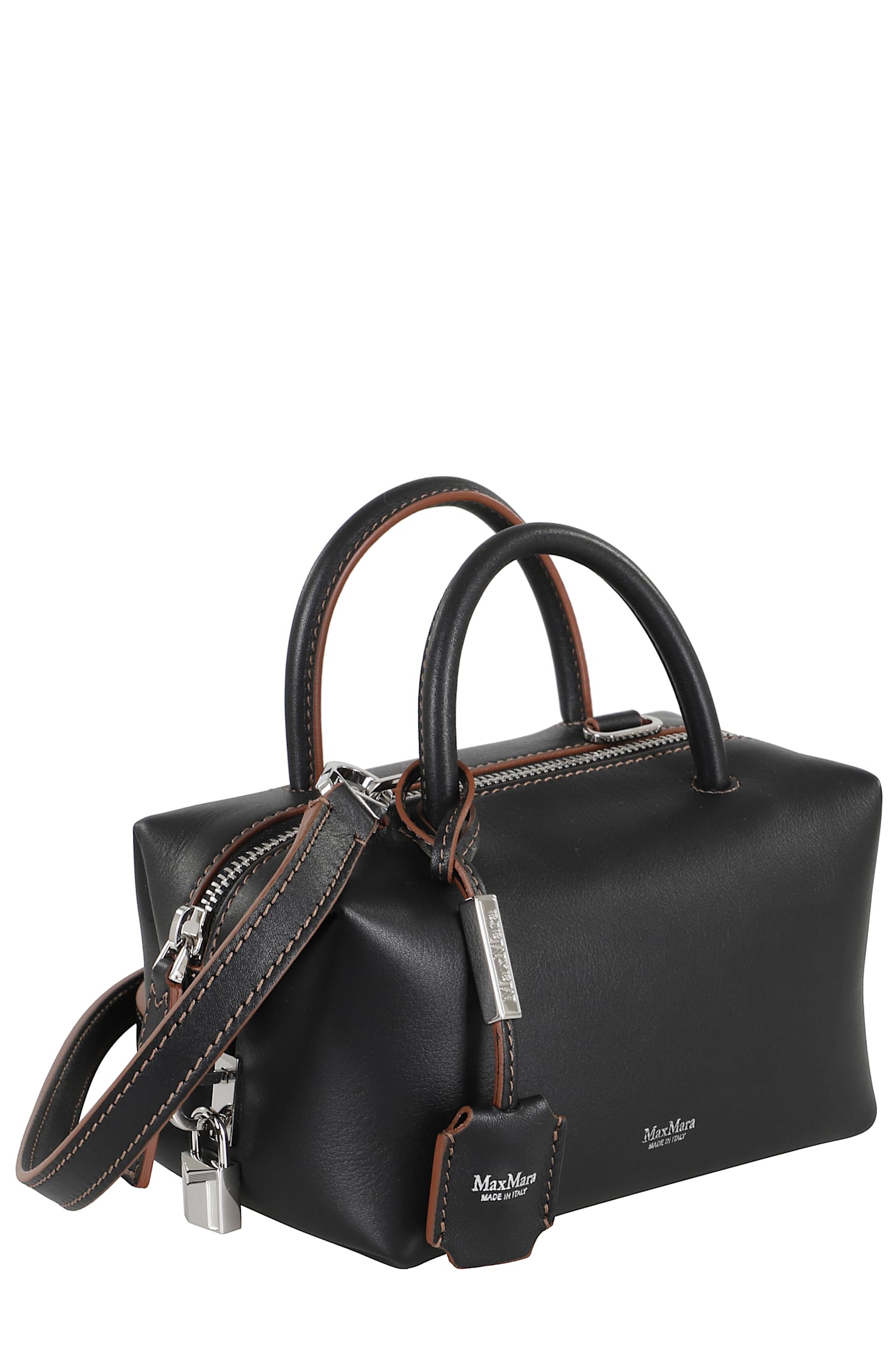 Max Mara Top-handle Zip-fastening Tote Bag In Black