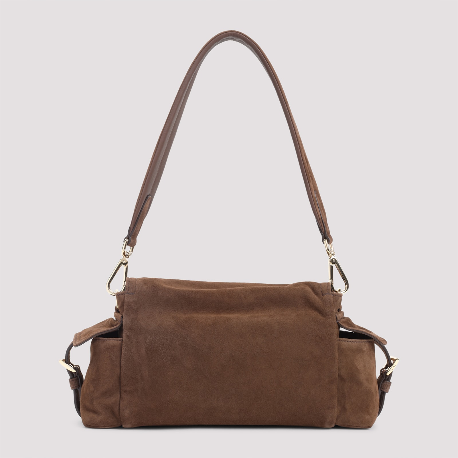 Prada Medium Explore Suede Shoulder Bag In Brown
