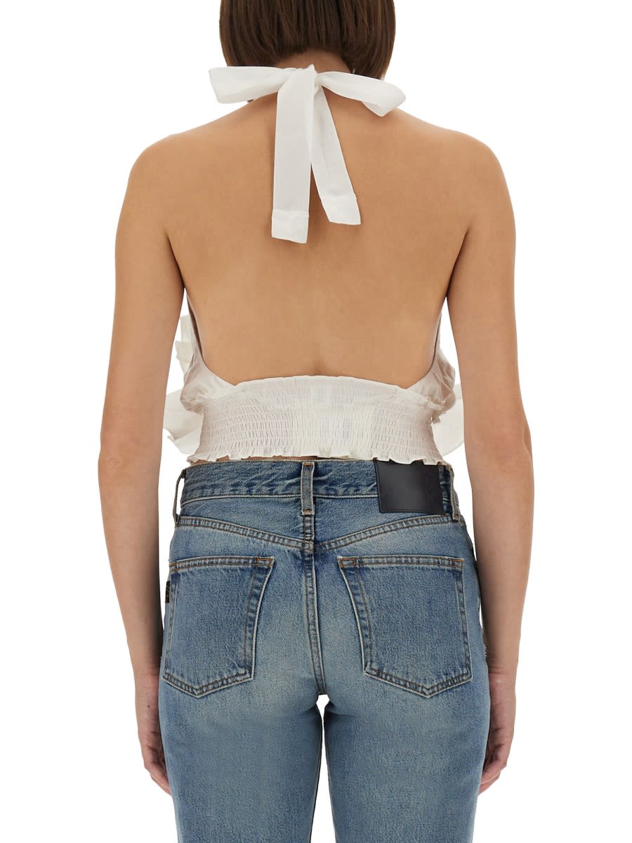 The Garment Cyprus Layer Top With Ruffles In White