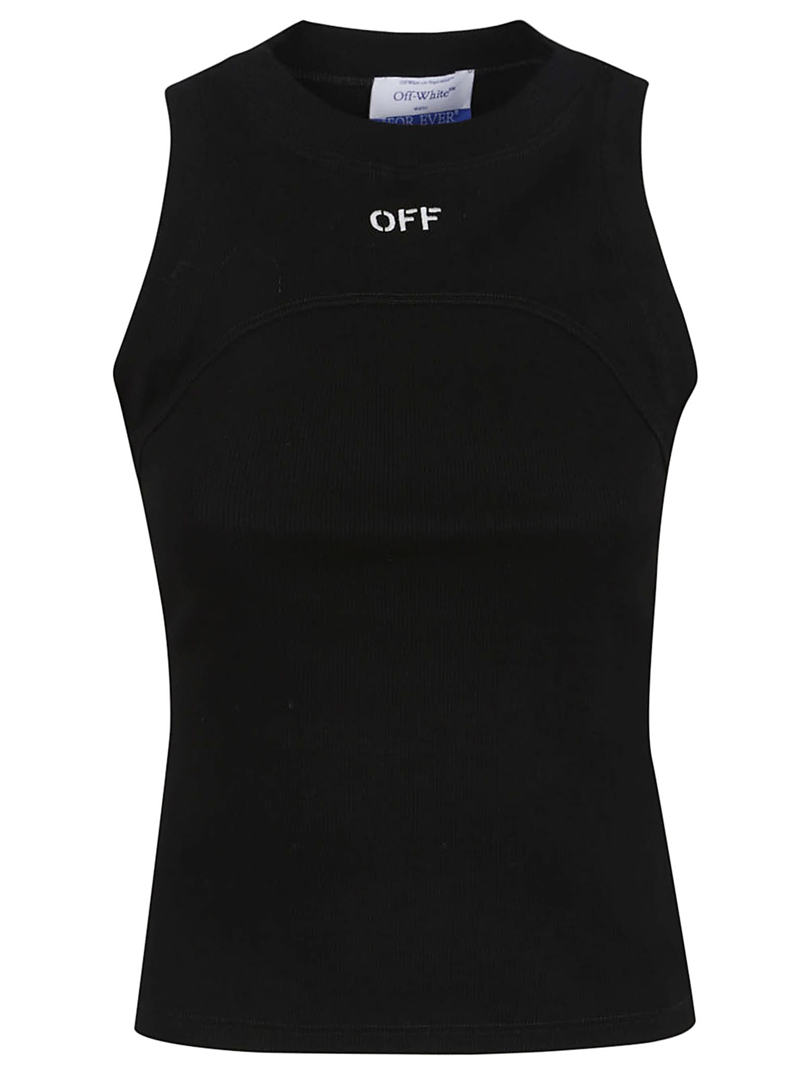 Off Stamp Rib Round Tank Top