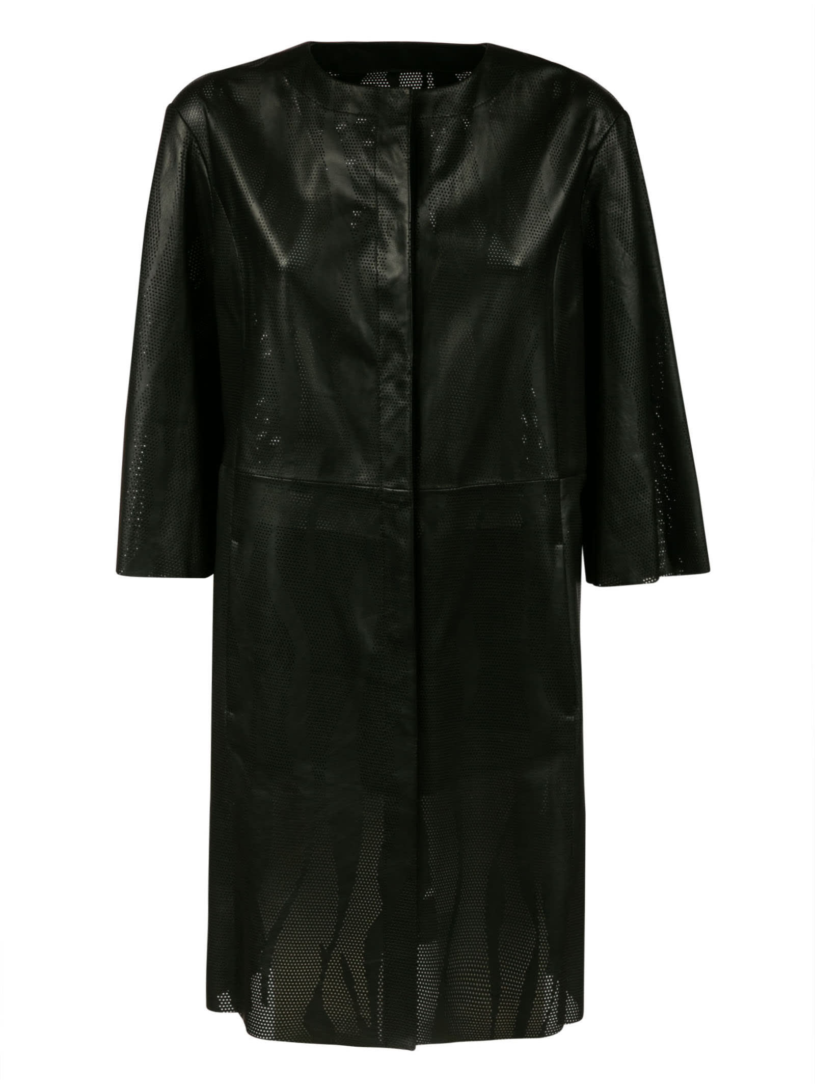 DROMe Perforated Long Coat
