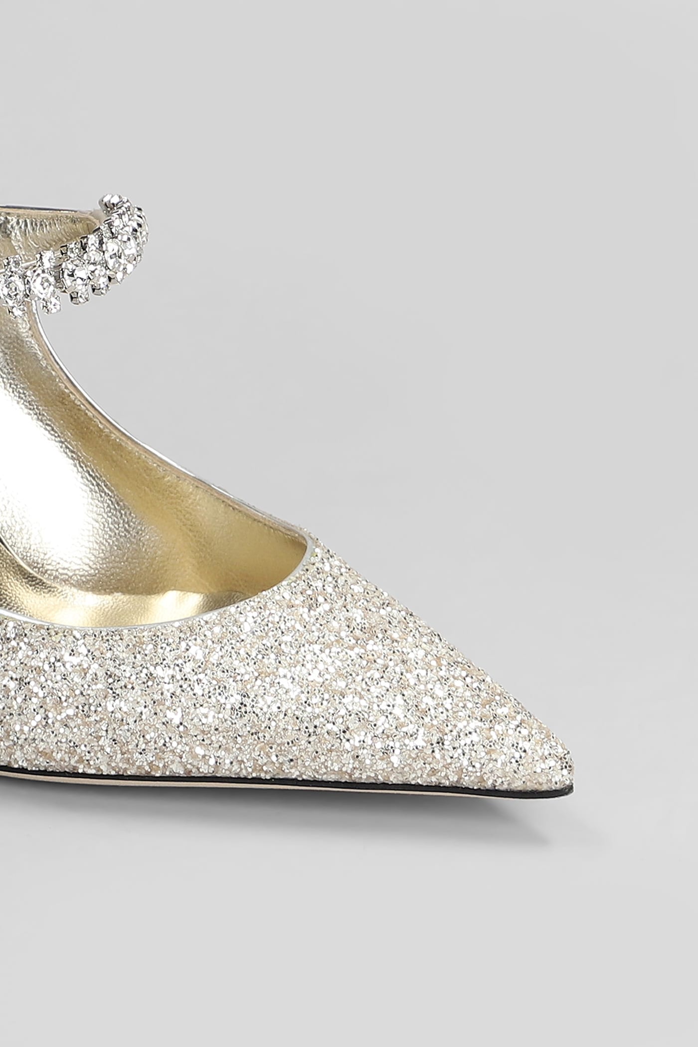 Shop Jimmy Choo Bing 100 Pumps In Gold Glitter