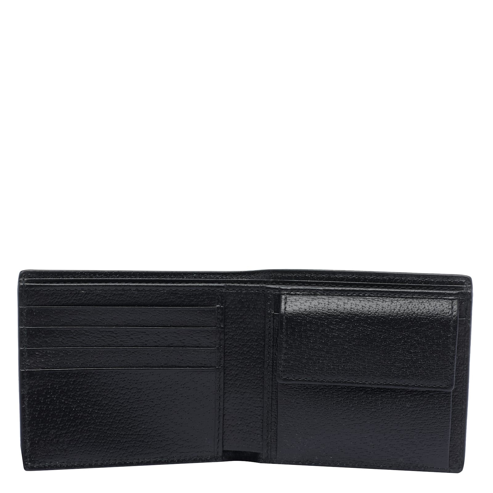 Gucci Logo Leather Wallet In Black