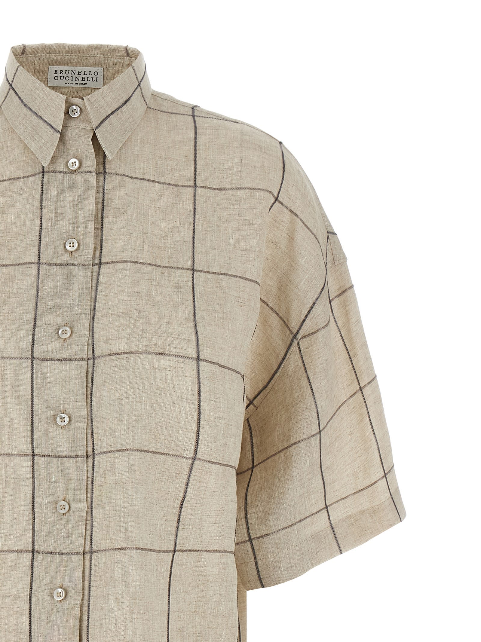 Brunello Cucinelli Checked Short-sleeved Shirt