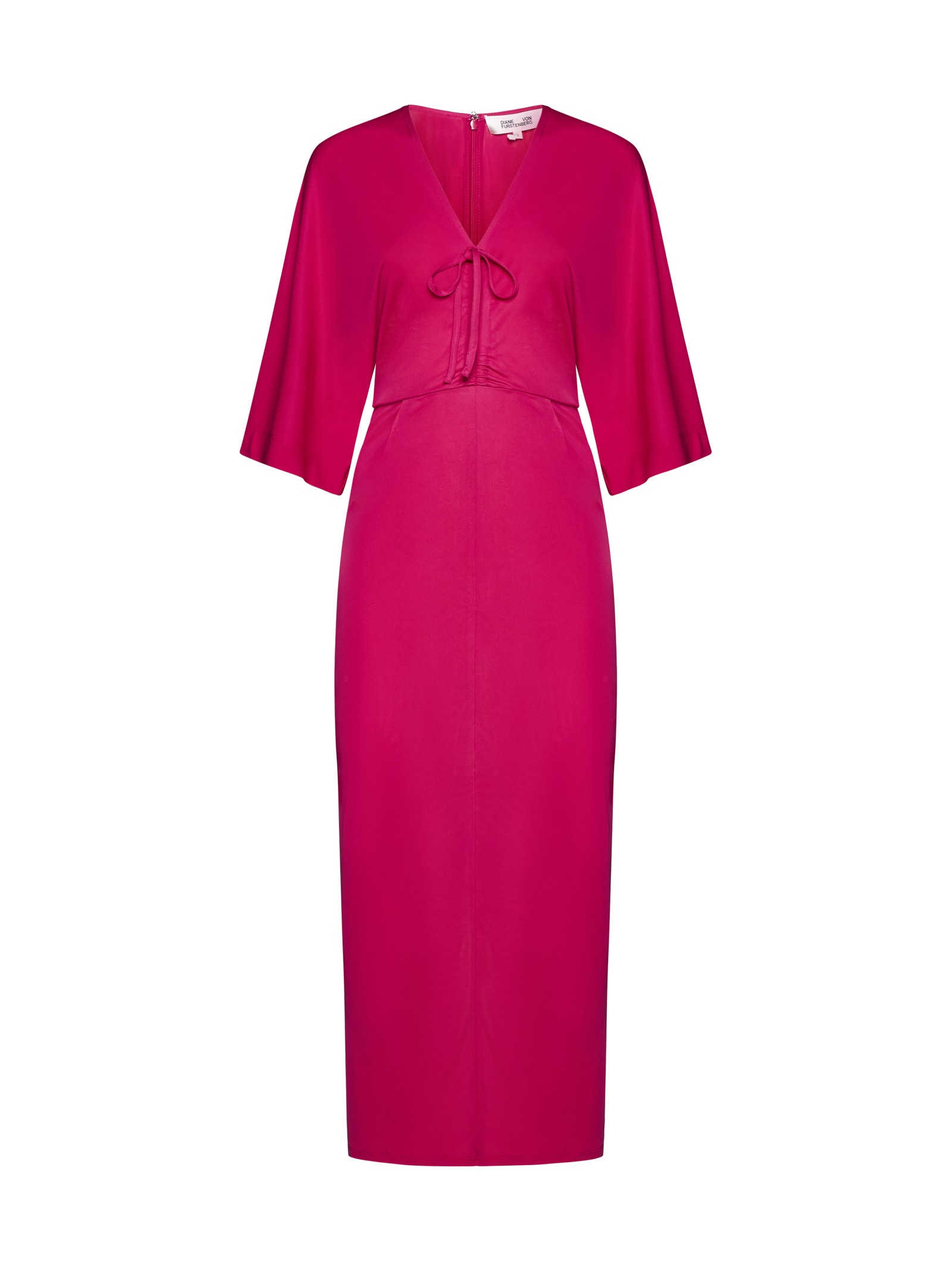 Shop Diane Von Furstenberg Dress In Bright Berry