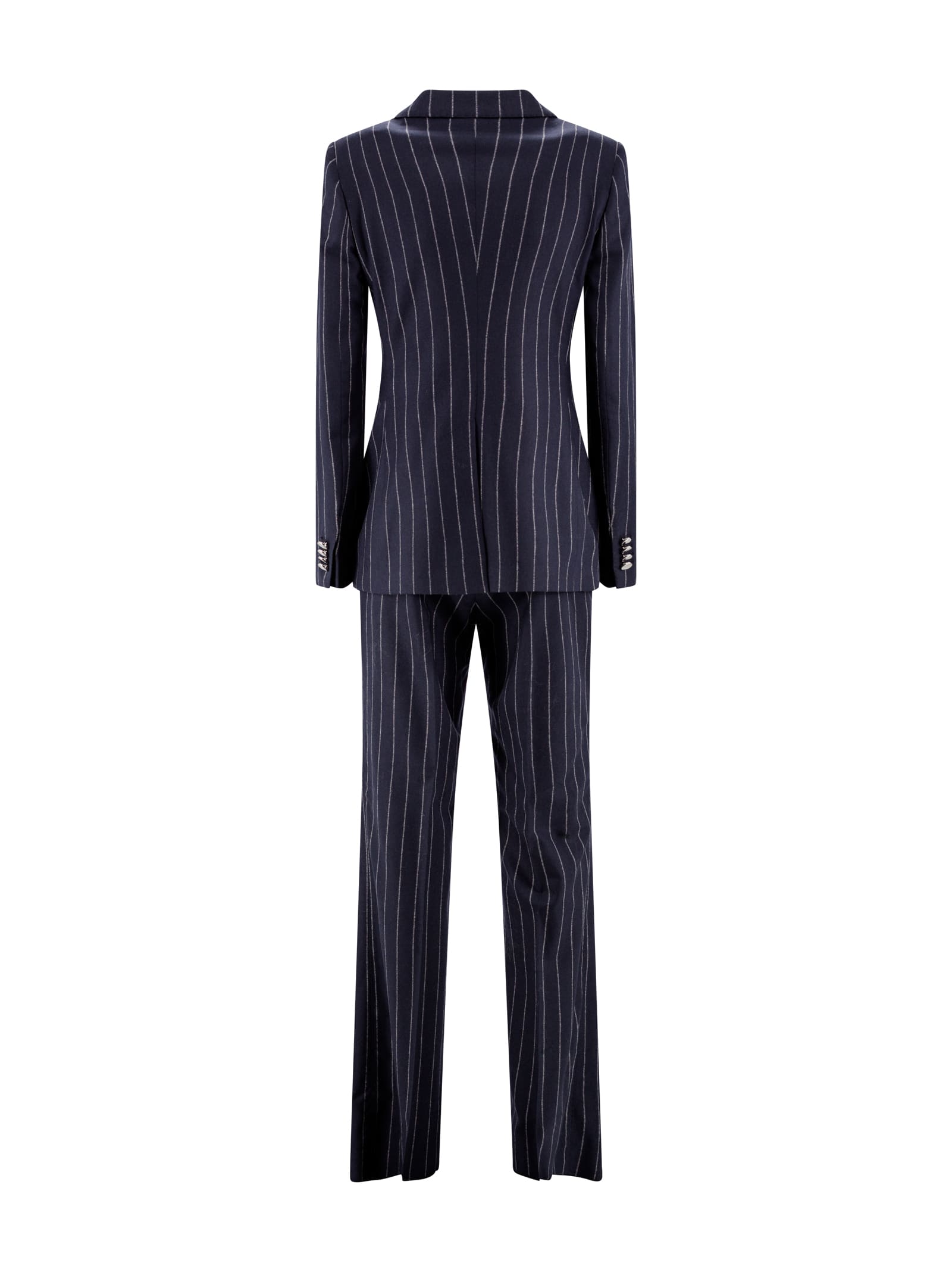 Shop Tagliatore Pinstriped Double-breasted Suit In Gessato