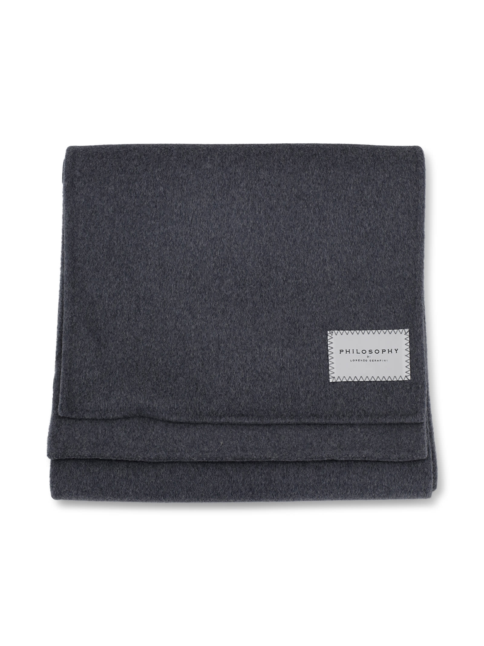 Shop Philosophy Di Lorenzo Serafini Rectangular Wool Scarf In Grey