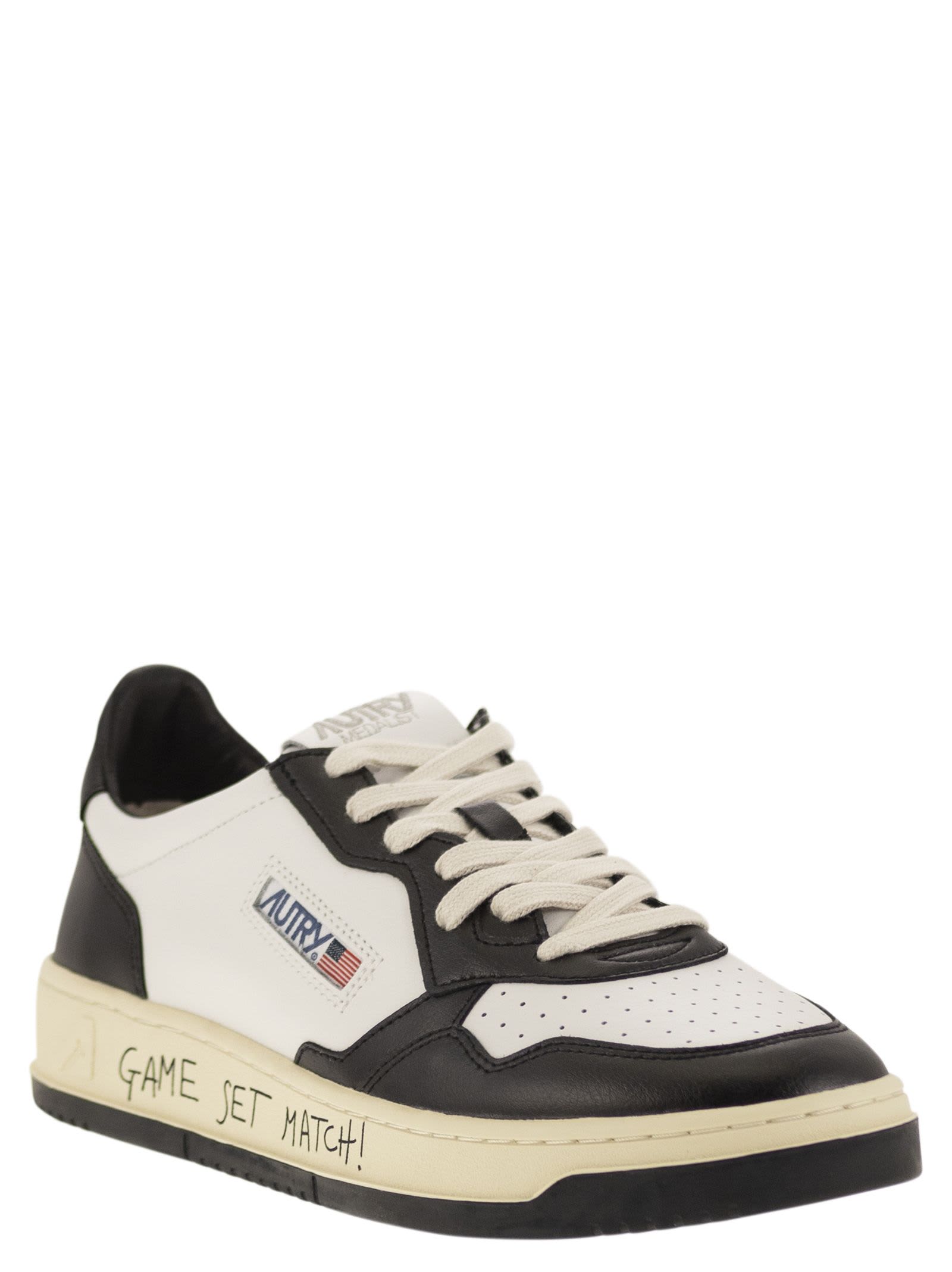 Shop Autry Medalist Low - Leather Trainers With Lettering In Black