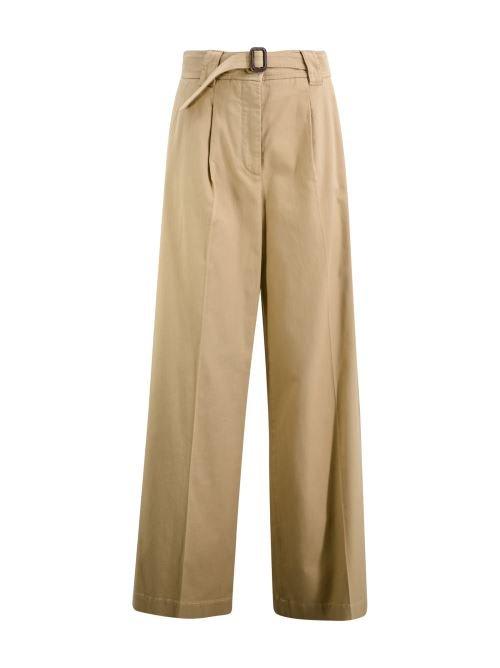 Shop Weekend Max Mara Belted Wide Leg Trousers In Beige