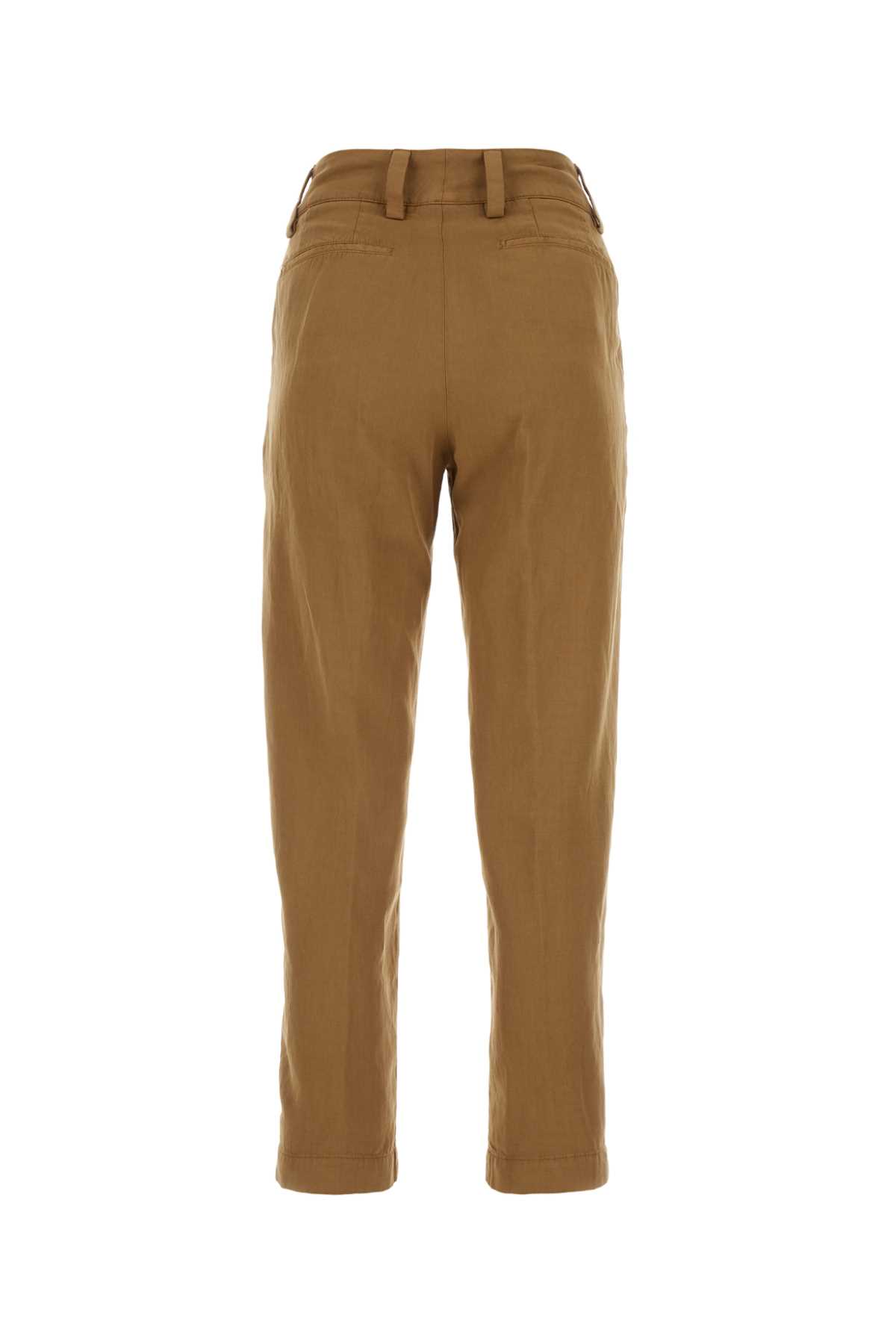 Shop Pt01 Caramel Lyocell Blend Gio Pant In Bronzo