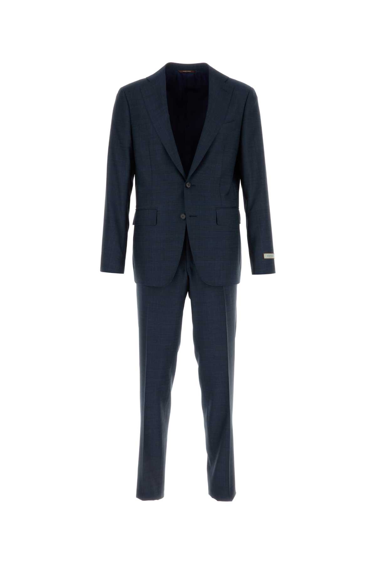 Canali Navy Blue Wool Suit Canali Navy Blue Wool Suit