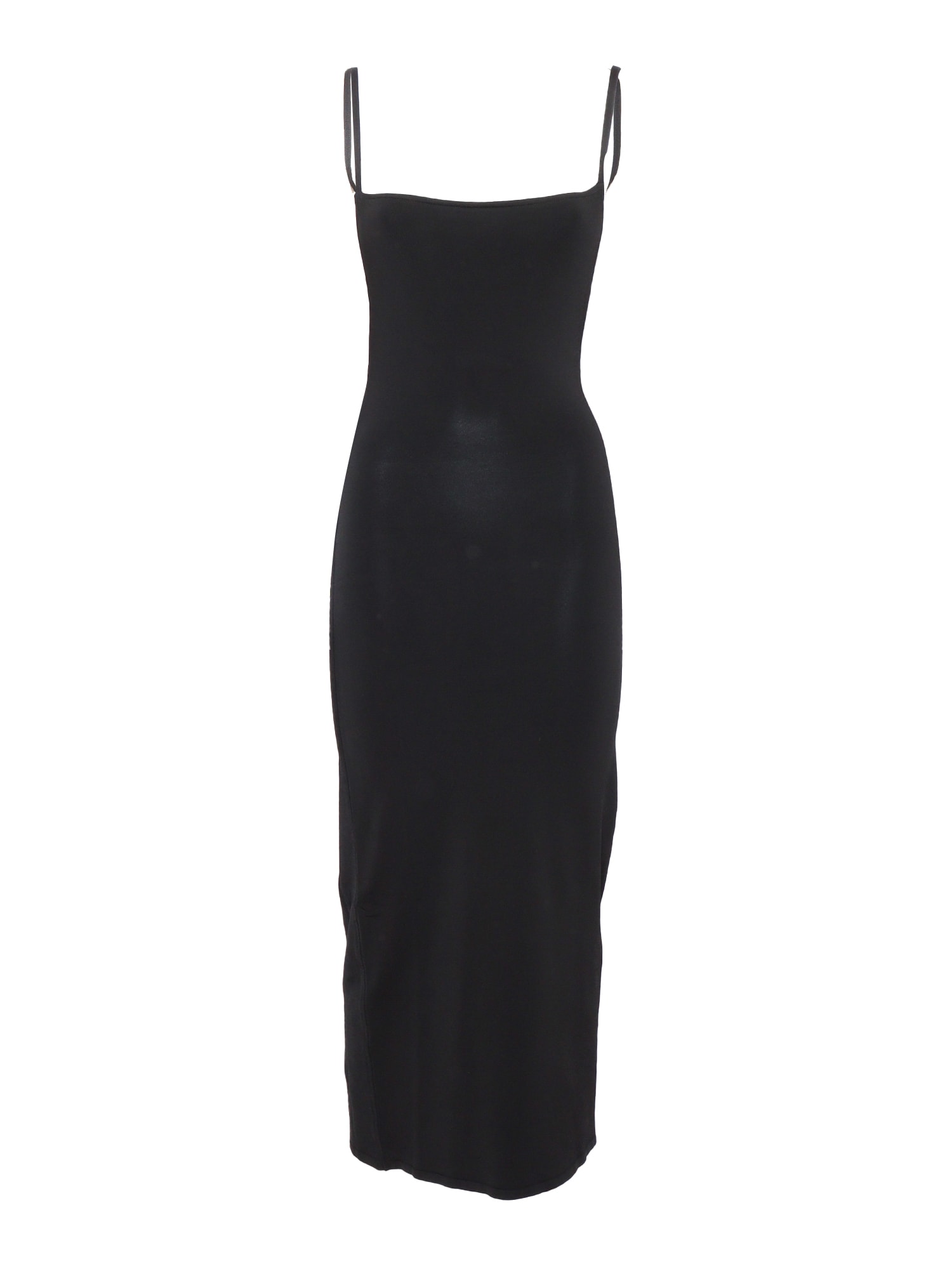 Philosophy Di Lorenzo Serafini Form-fitting Midi Dress With Unique Cut-out Detail In Black