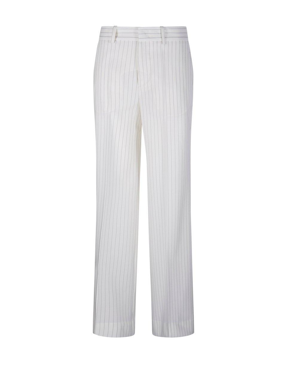 P.a.r.o.s.h Striped Trousers With Belt Loops And Pockets In Burro
