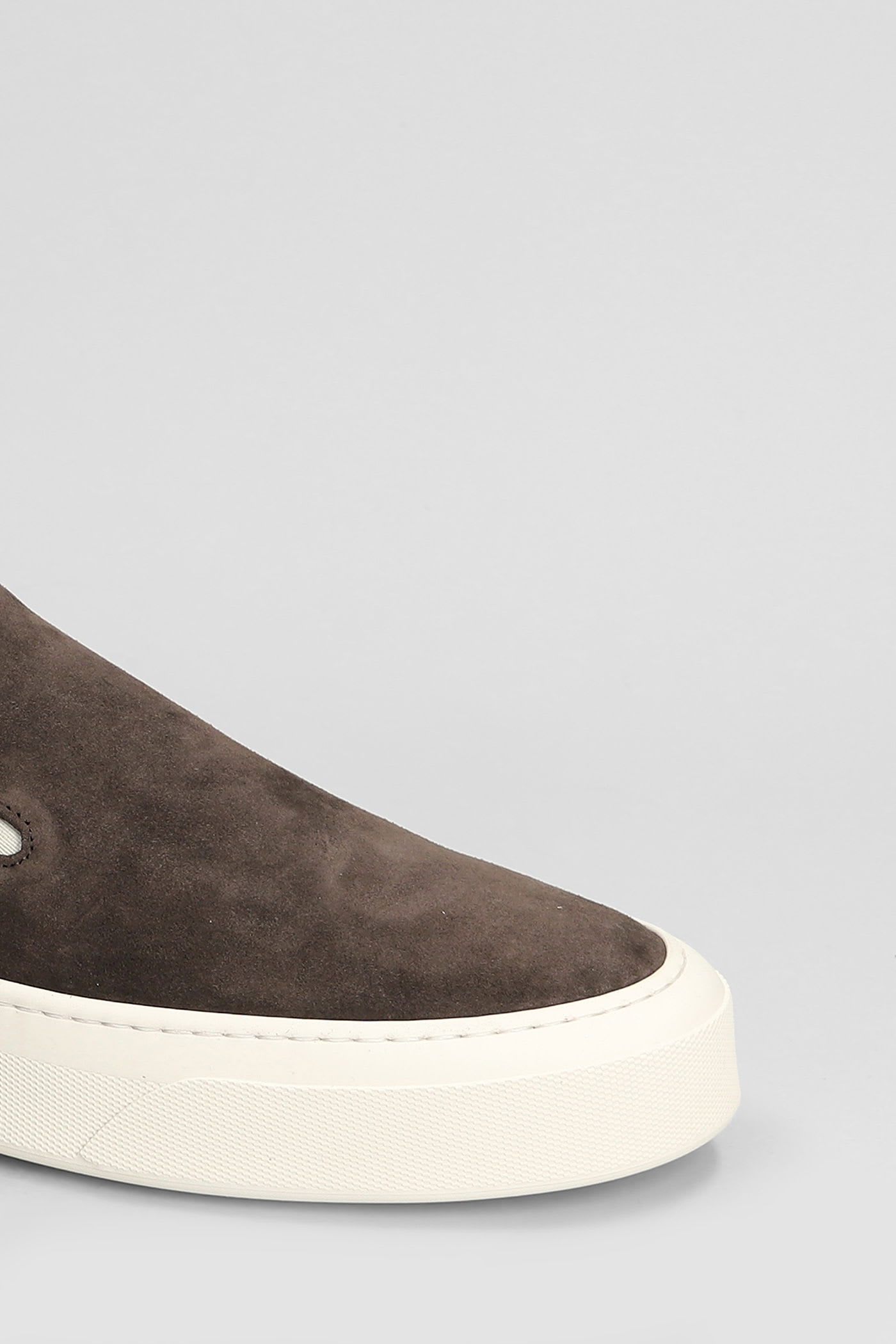 Common Projects Slip On Sneakers In Brown Suede In Brown