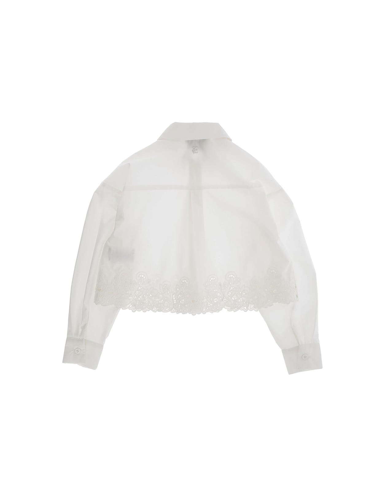 Shop Ermanno Scervino White Shirt With Embroidery