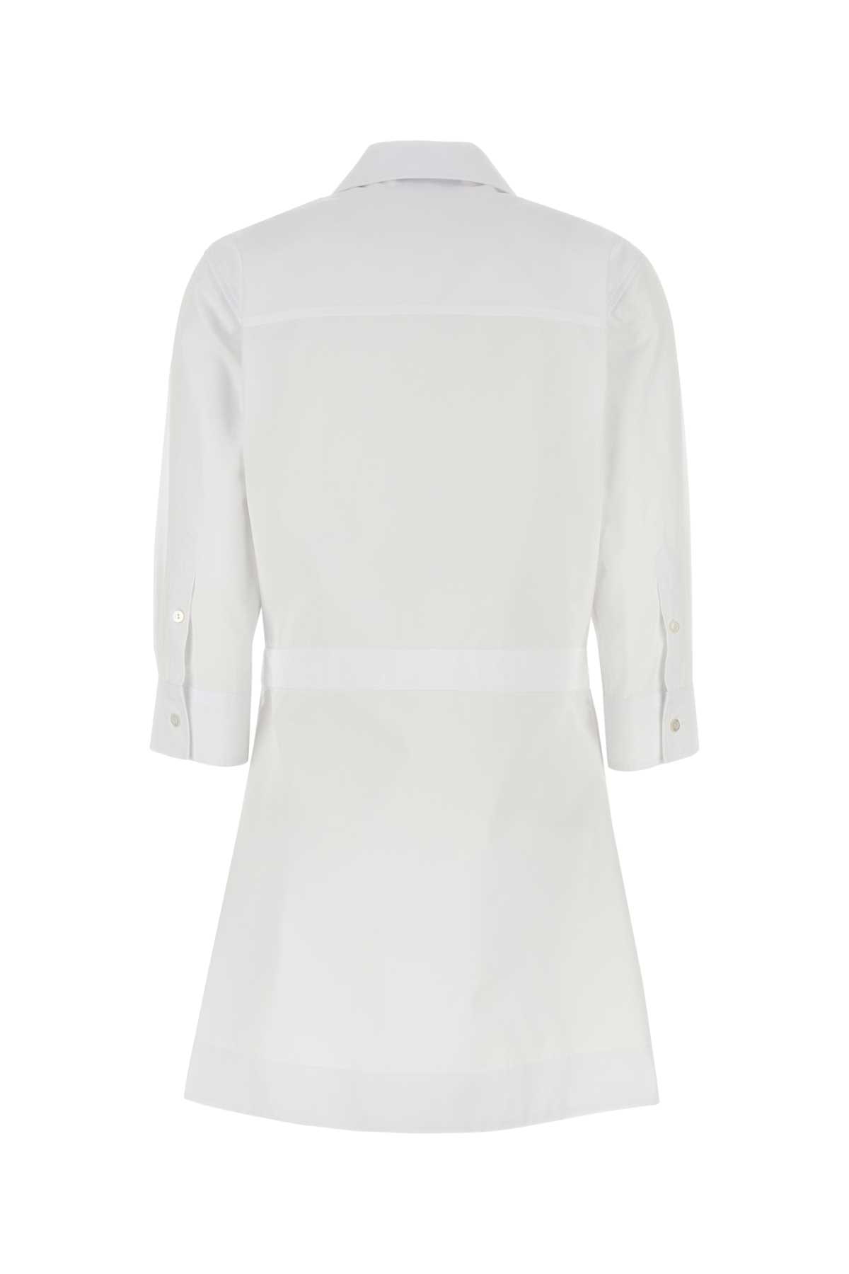Gucci Abito Chemisier In Popeline Bianco Donna In White