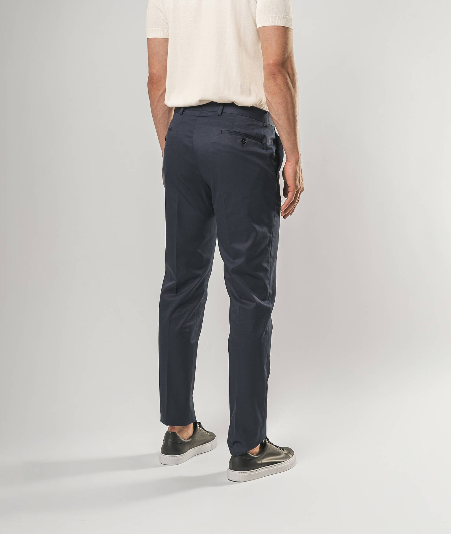 Shop Larusmiani Velvet Trousers Howard Pants In Navy