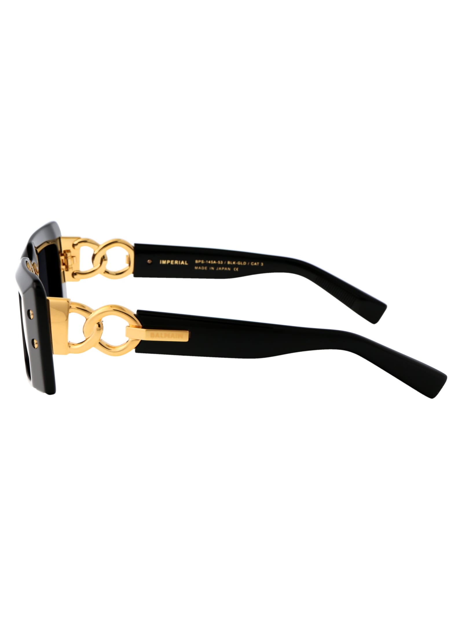 Shop Balmain Imperial Sunglasses In 145a Blk - Gld