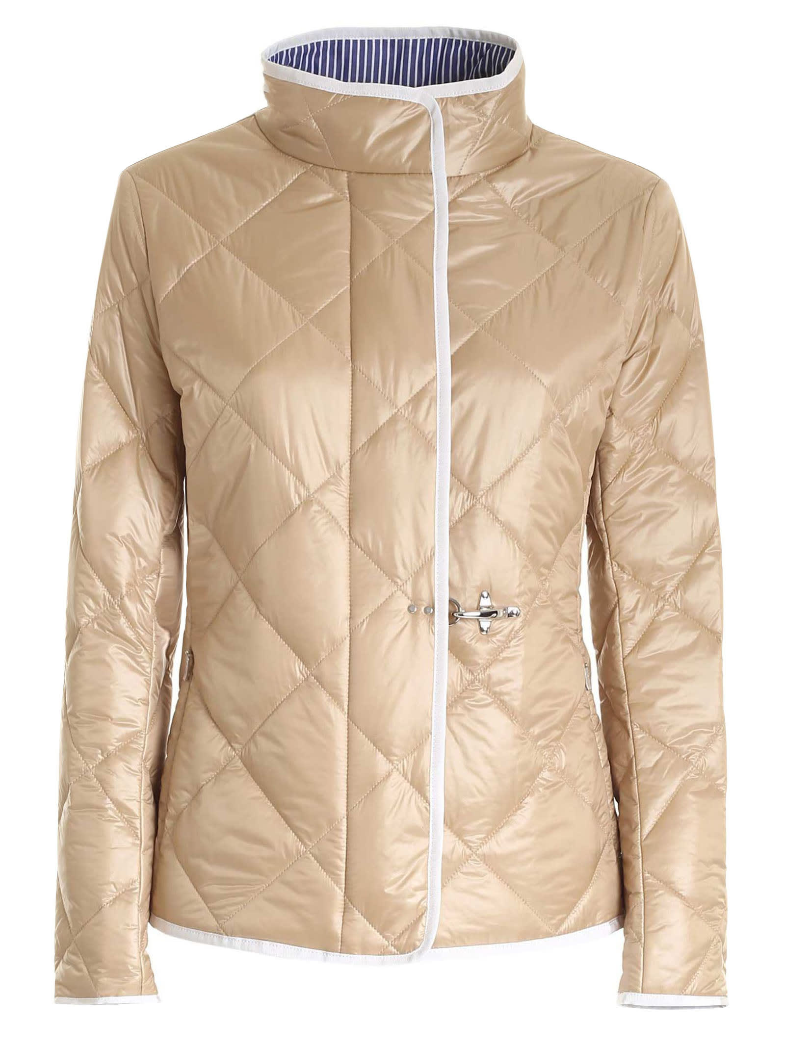 Fay Jacket In Beige Quilted Nylon